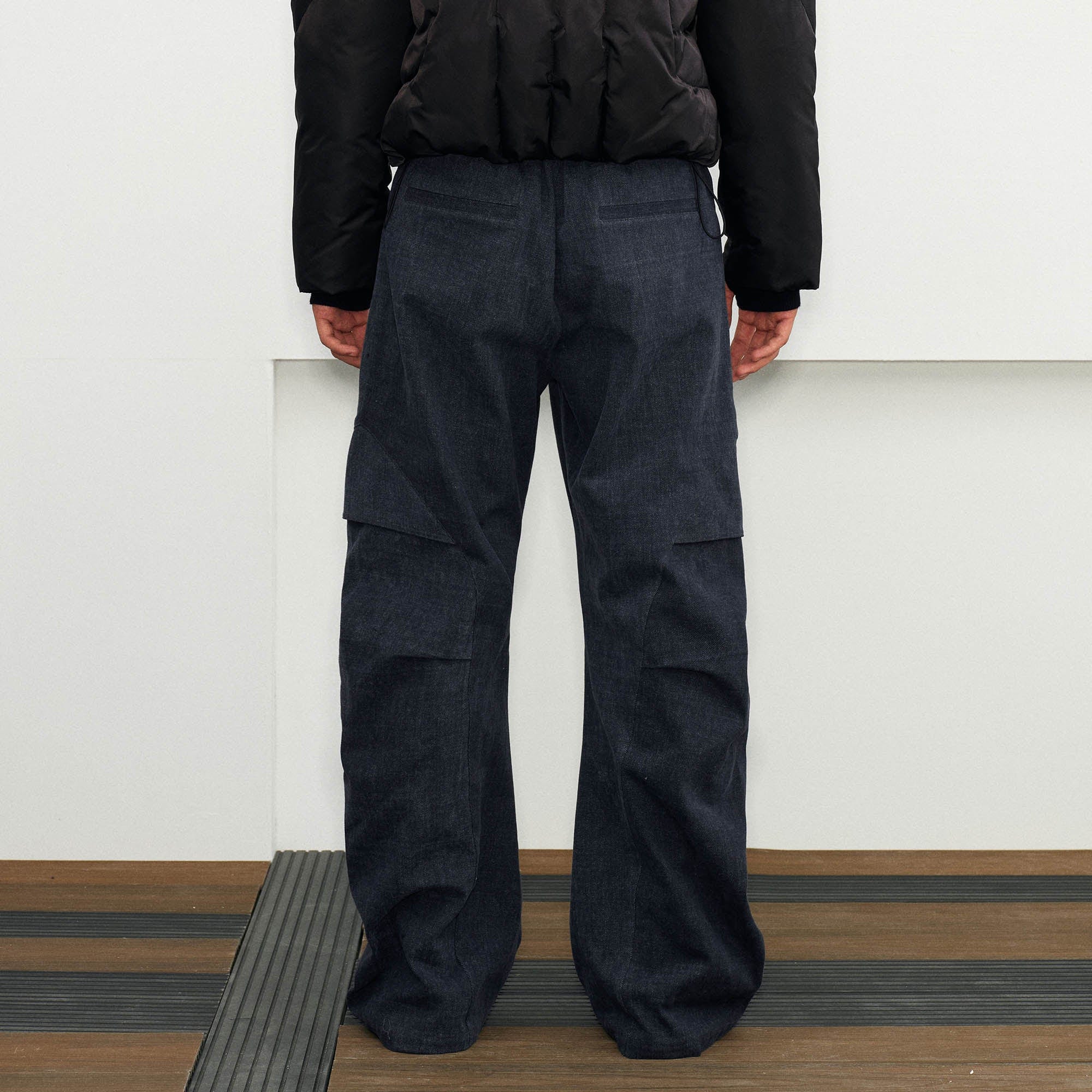 KREATE Crinkled Asymmetrical Closing Pants, premium urban and streetwear designers apparel on PROJECTISR.com, KREATE