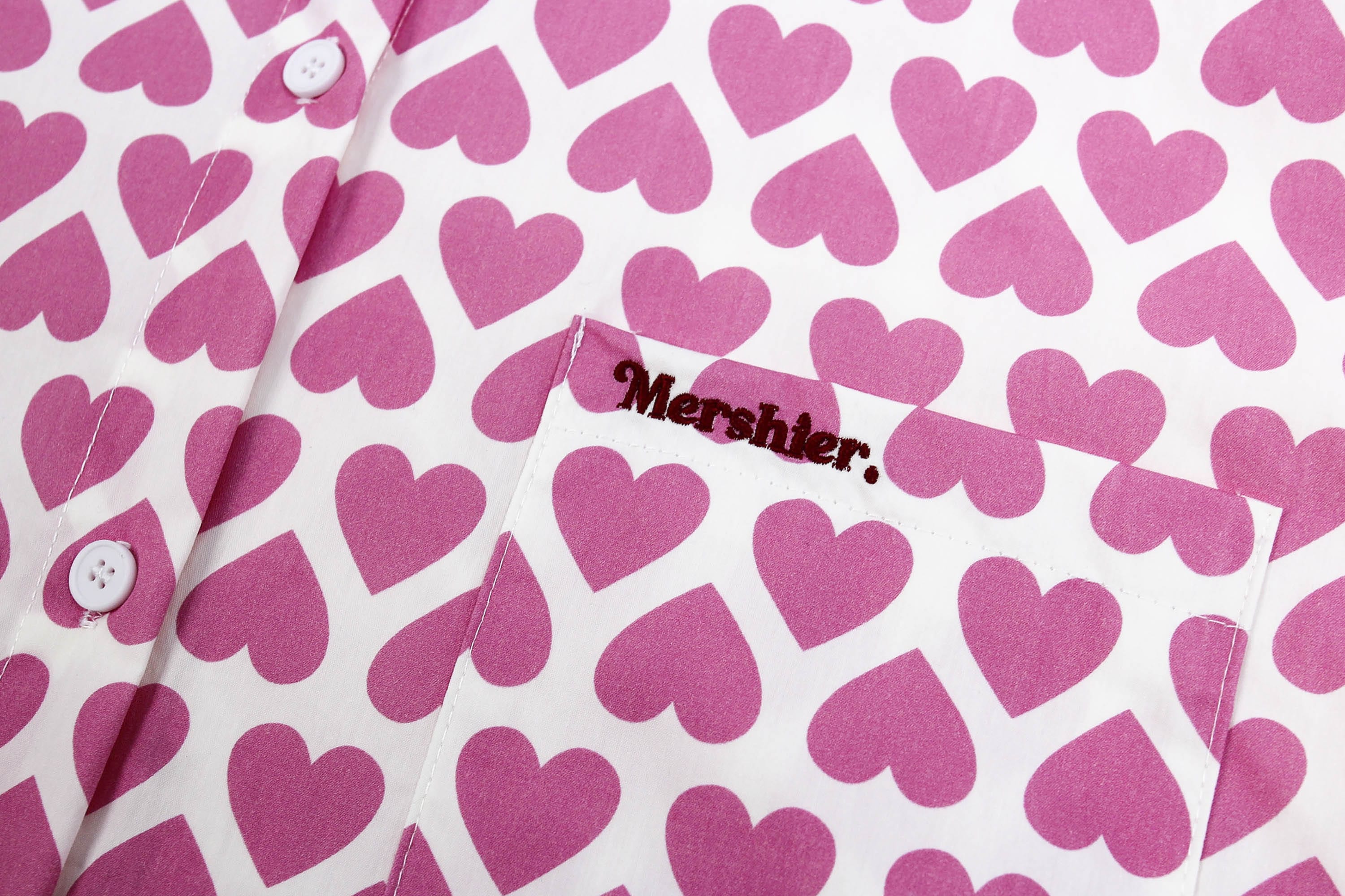 CLP Pink Heart Full-Print Shirt, premium urban and streetwear designers apparel on PROJECTISR.com, CLP