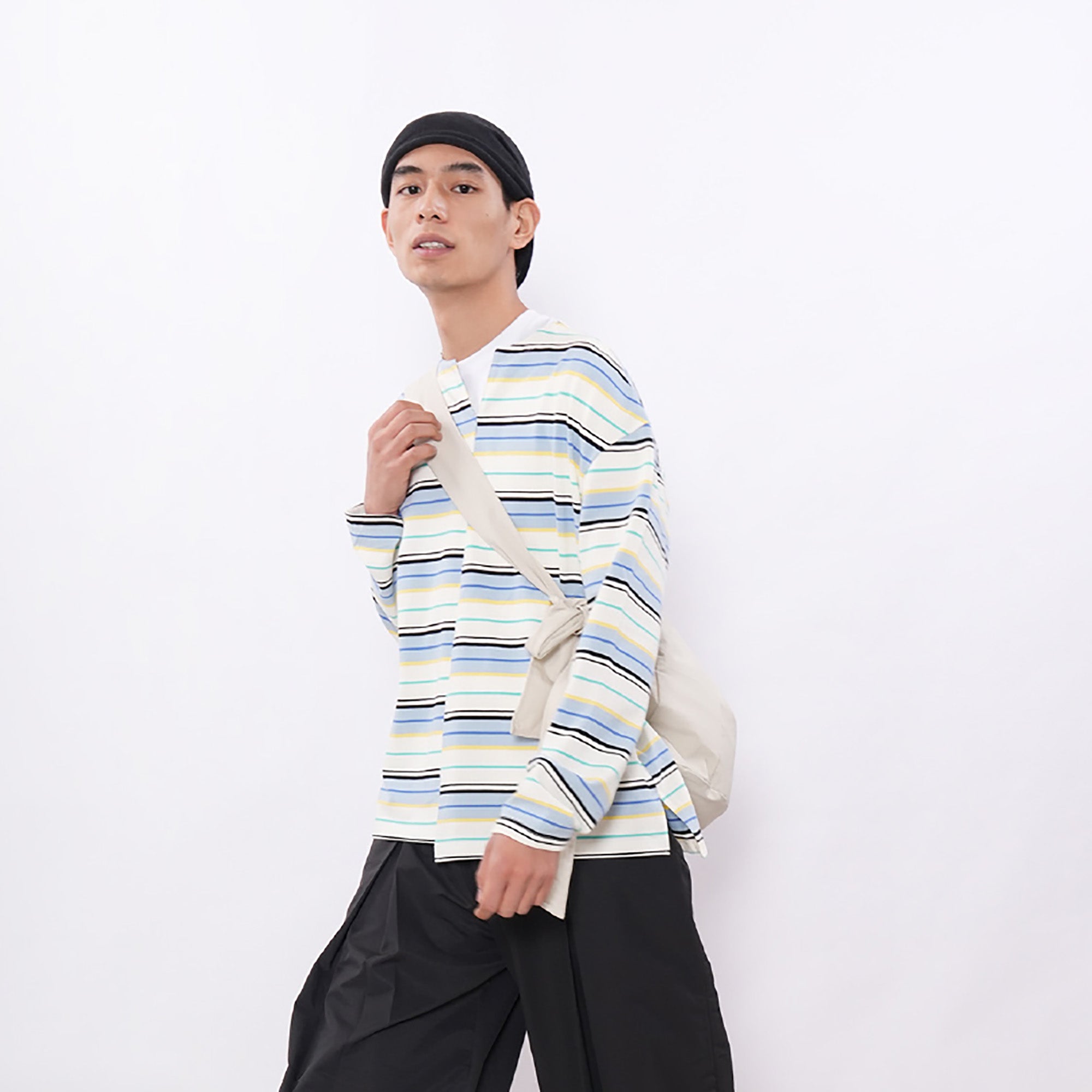 7440 37 1 Asymmetrical Stripe Panel Long Sleeve, premium urban and streetwear designers apparel on PROJECTISR.com, 7440 37 1