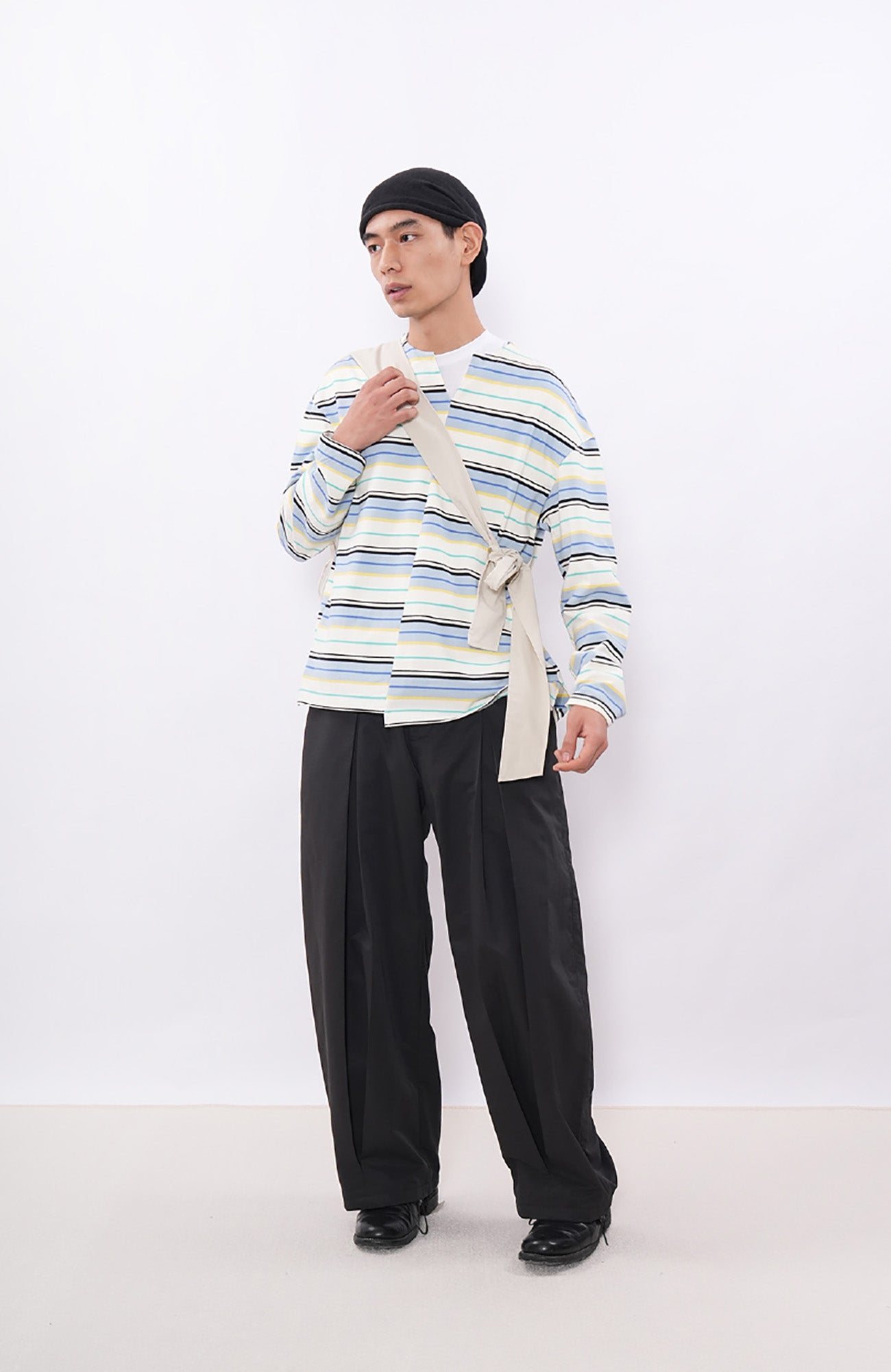 7440 37 1 Asymmetrical Stripe Panel Long Sleeve, premium urban and streetwear designers apparel on PROJECTISR.com, 7440 37 1