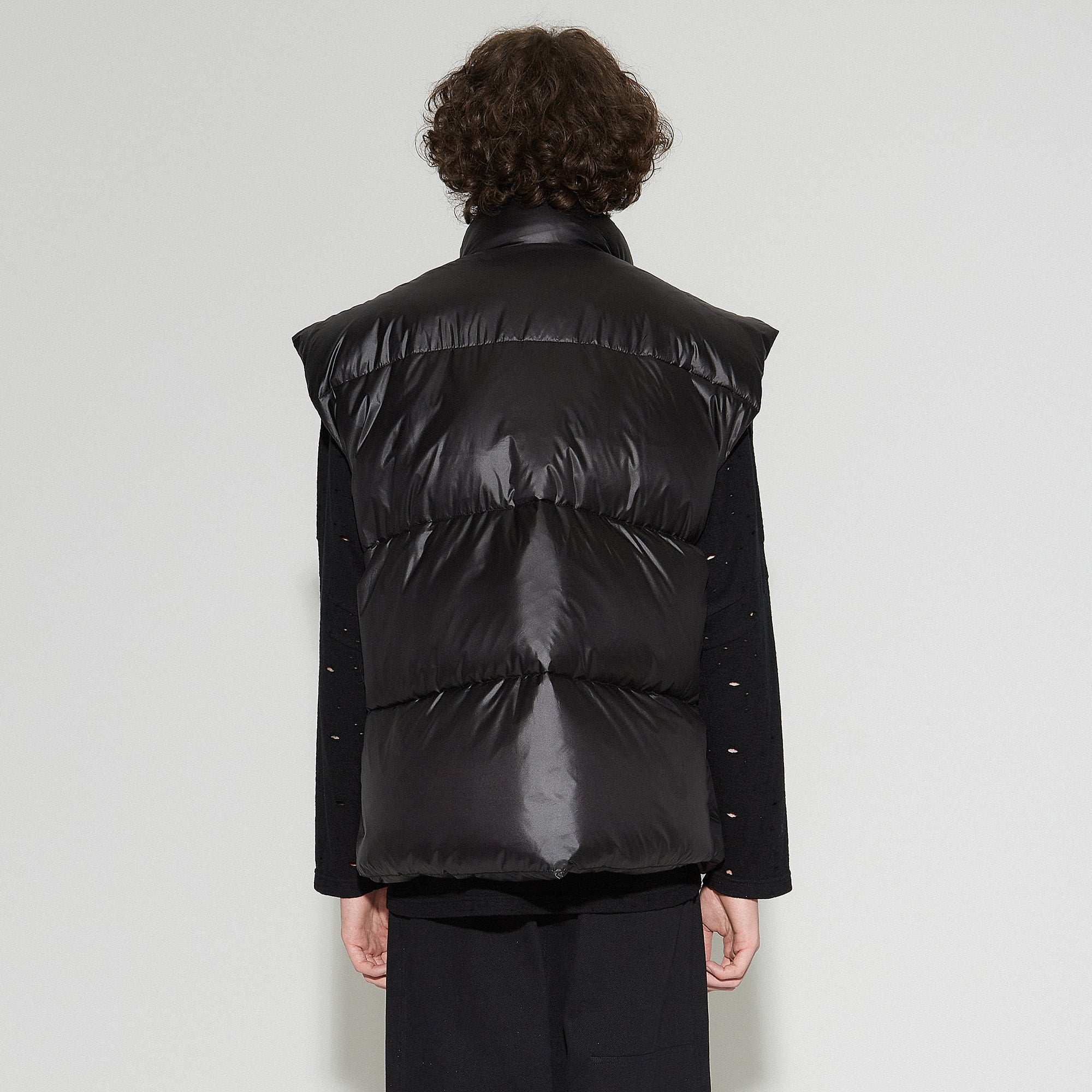 VANN VALRENCE Plain Duck Down Oversized Puffer Vest
