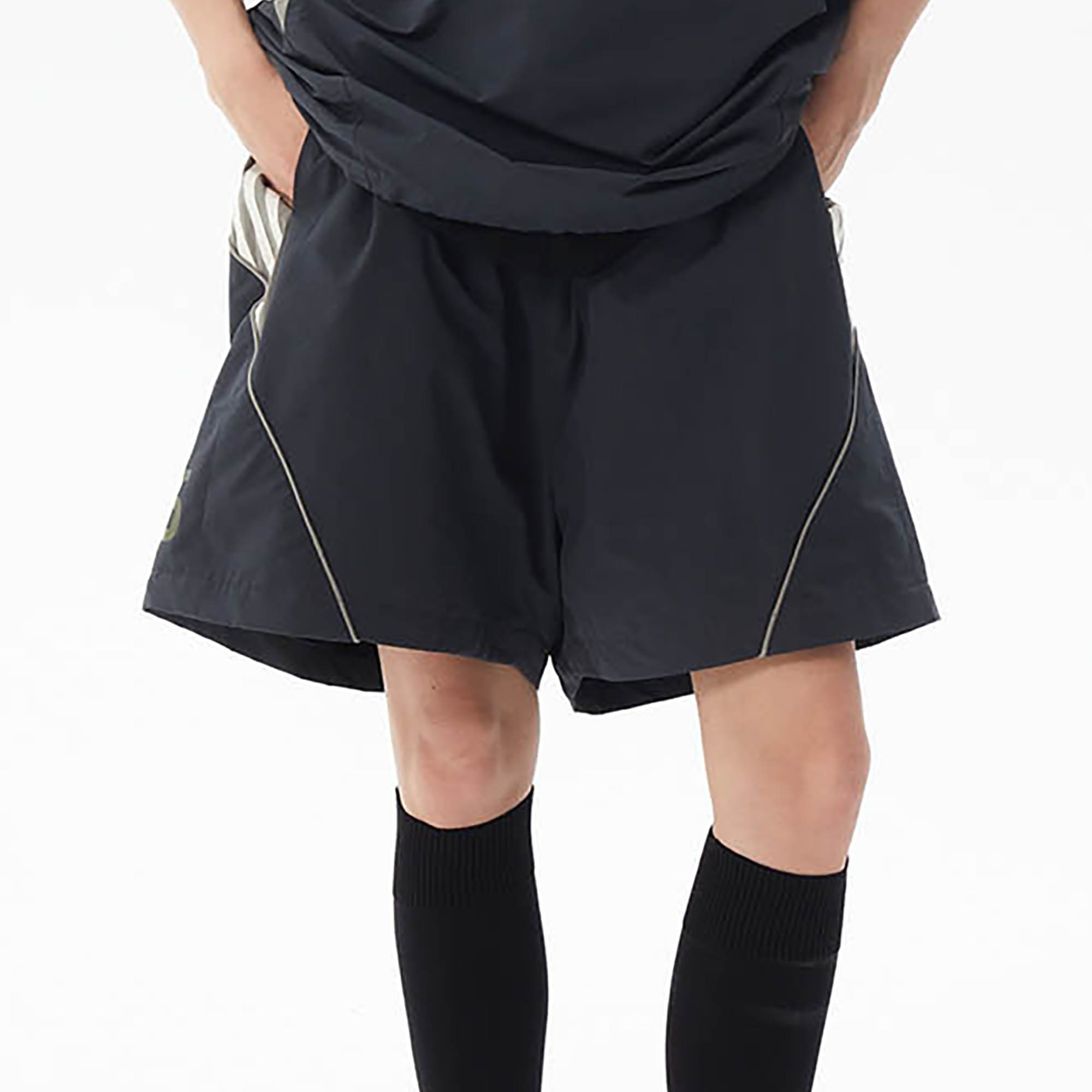 ERROR CODE ROBOT Athletic Contrast Spliced Shorts, premium urban and streetwear designers apparel on PROJECTISR.com, ERROR CODE ROBOT