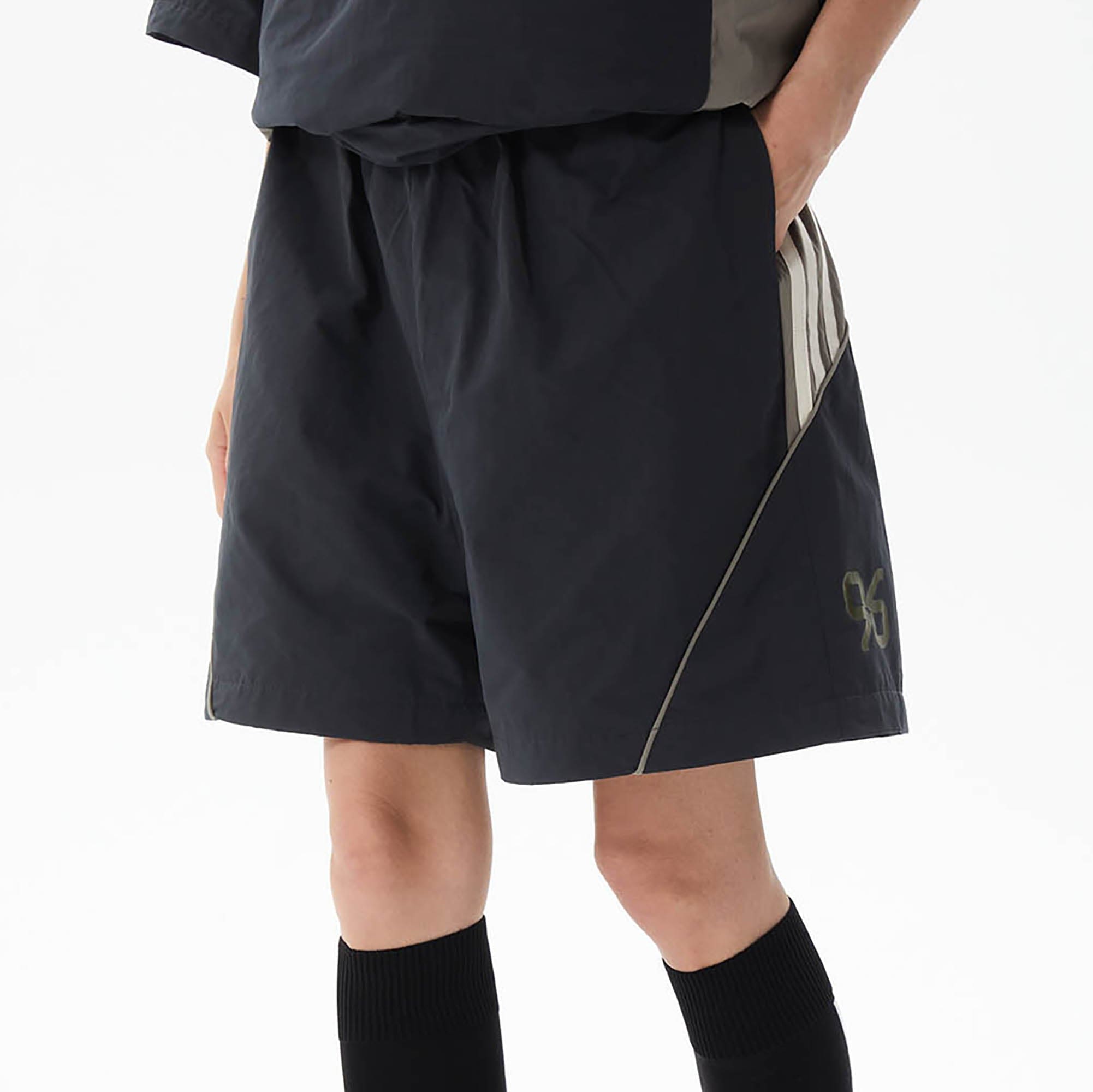 ERROR CODE ROBOT Athletic Contrast Spliced Shorts, premium urban and streetwear designers apparel on PROJECTISR.com, ERROR CODE ROBOT