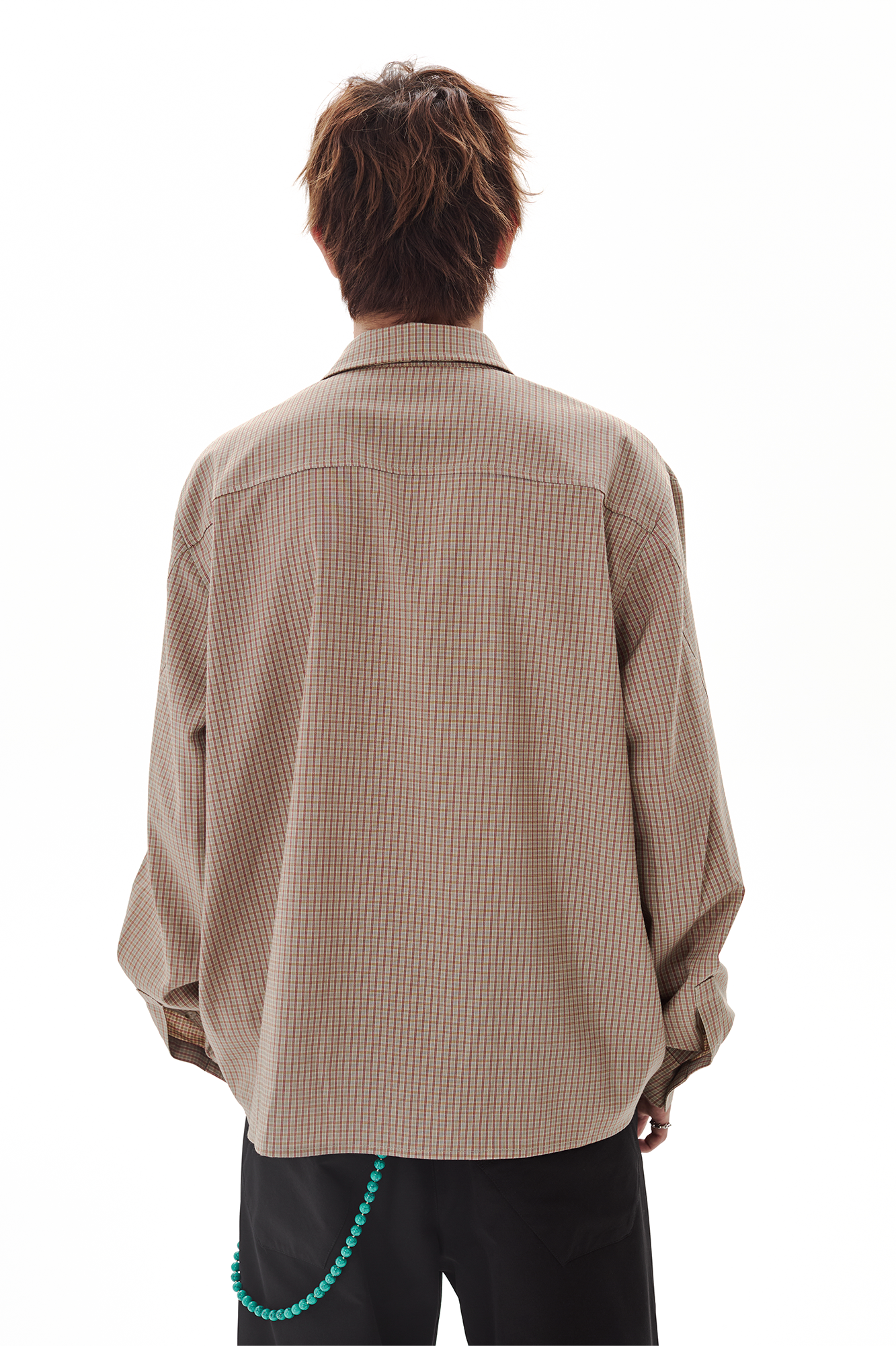 PASET Retro Plaid Tuck Detail Shirt