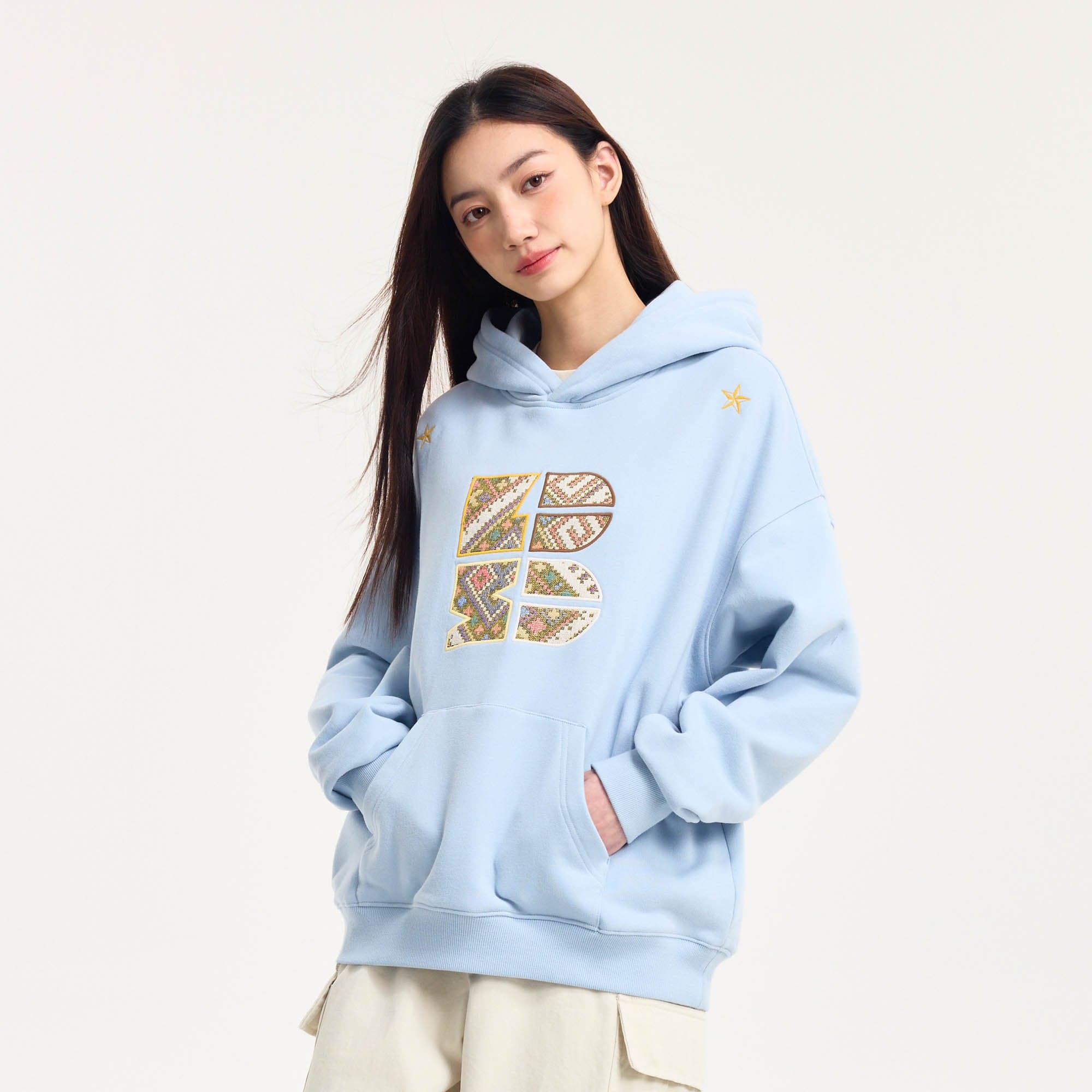 BONELESS Tribal Jacquard LOGO Patch Embroidered Hoodie, premium urban and streetwear designers apparel on PROJECTISR.com, BONELESS