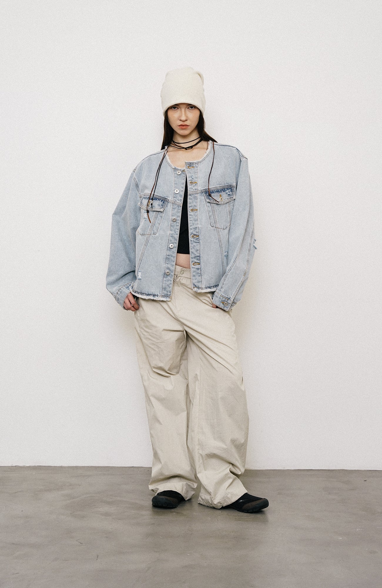 ROARINGWILD A ARCH Essential Drawstring Parachute Pants