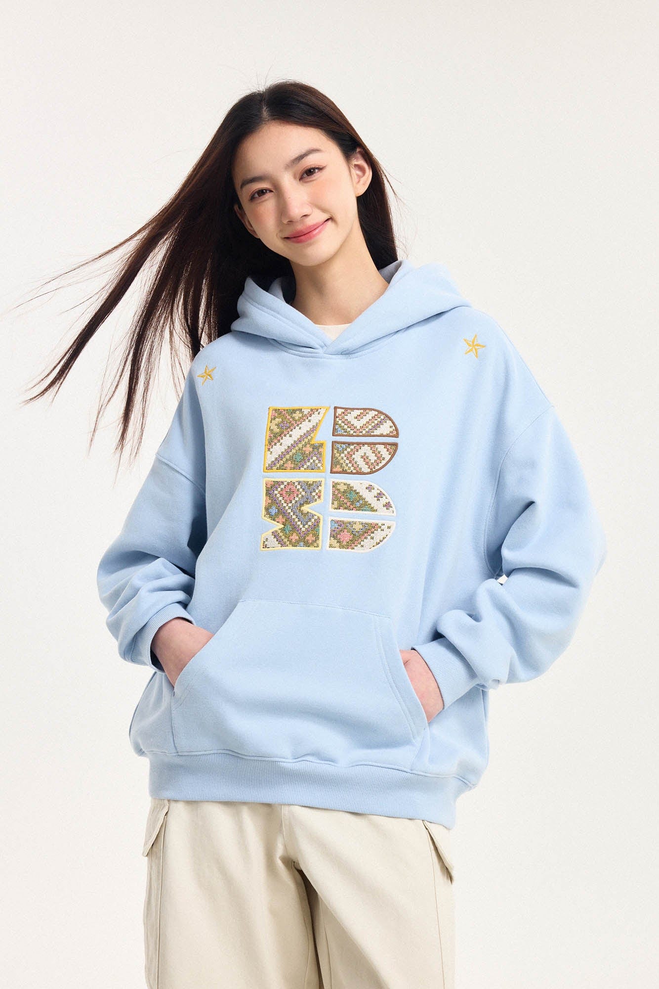 BONELESS Tribal Jacquard LOGO Patch Embroidered Hoodie, premium urban and streetwear designers apparel on PROJECTISR.com, BONELESS