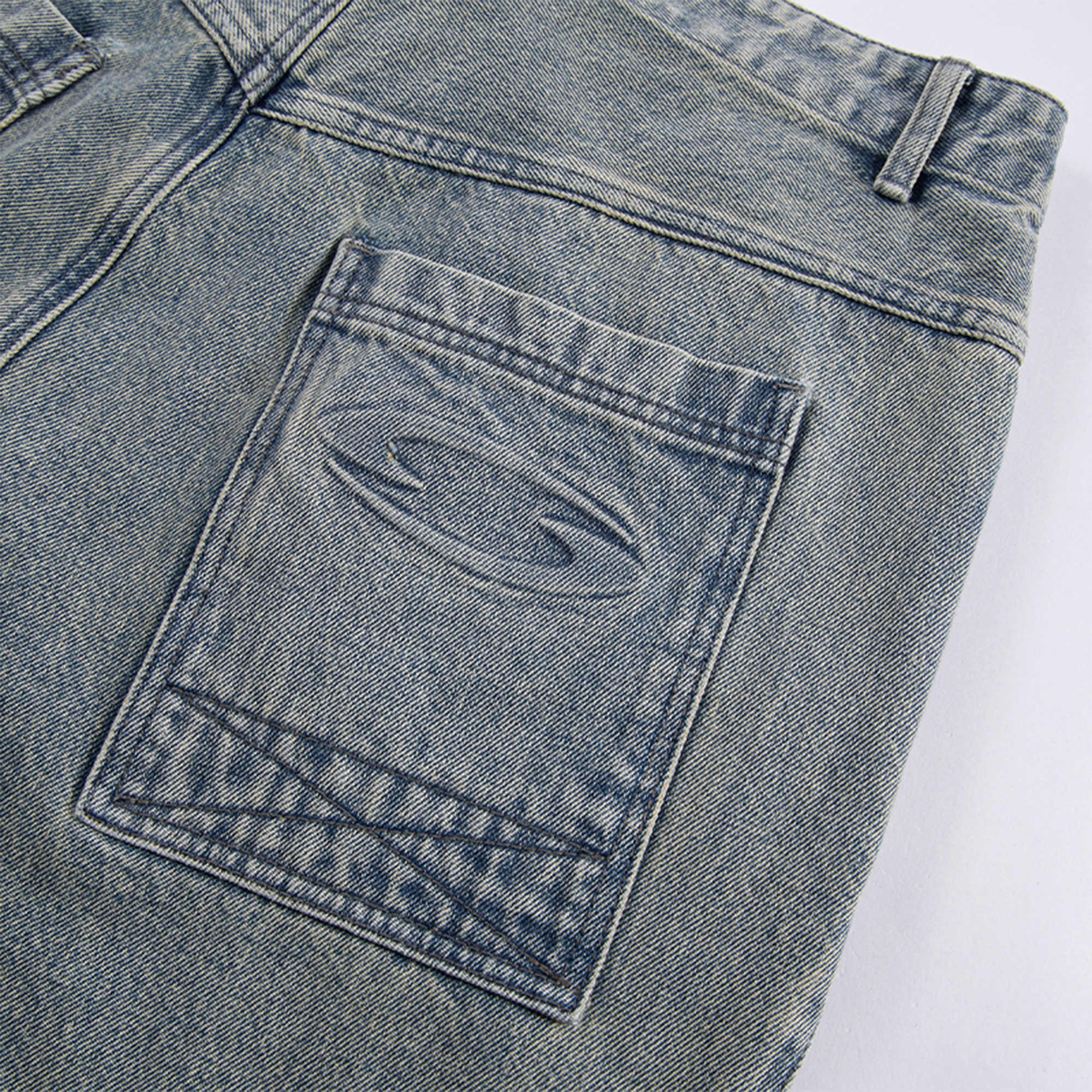 F2CE Washed Panel Adjustable-Hem Denim Pants, premium urban and streetwear designers apparel on PROJECTISR.com, F2CE