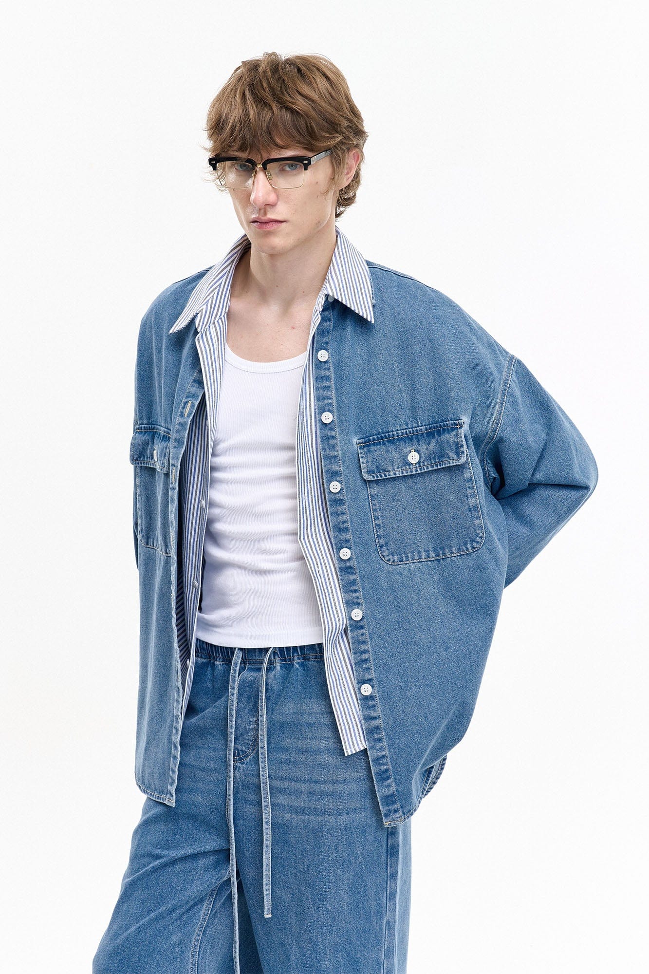 LEONSENSE Classical Tencel Denim Shirts, premium urban and streetwear designers apparel on PROJECTISR.com, LEONSENSE