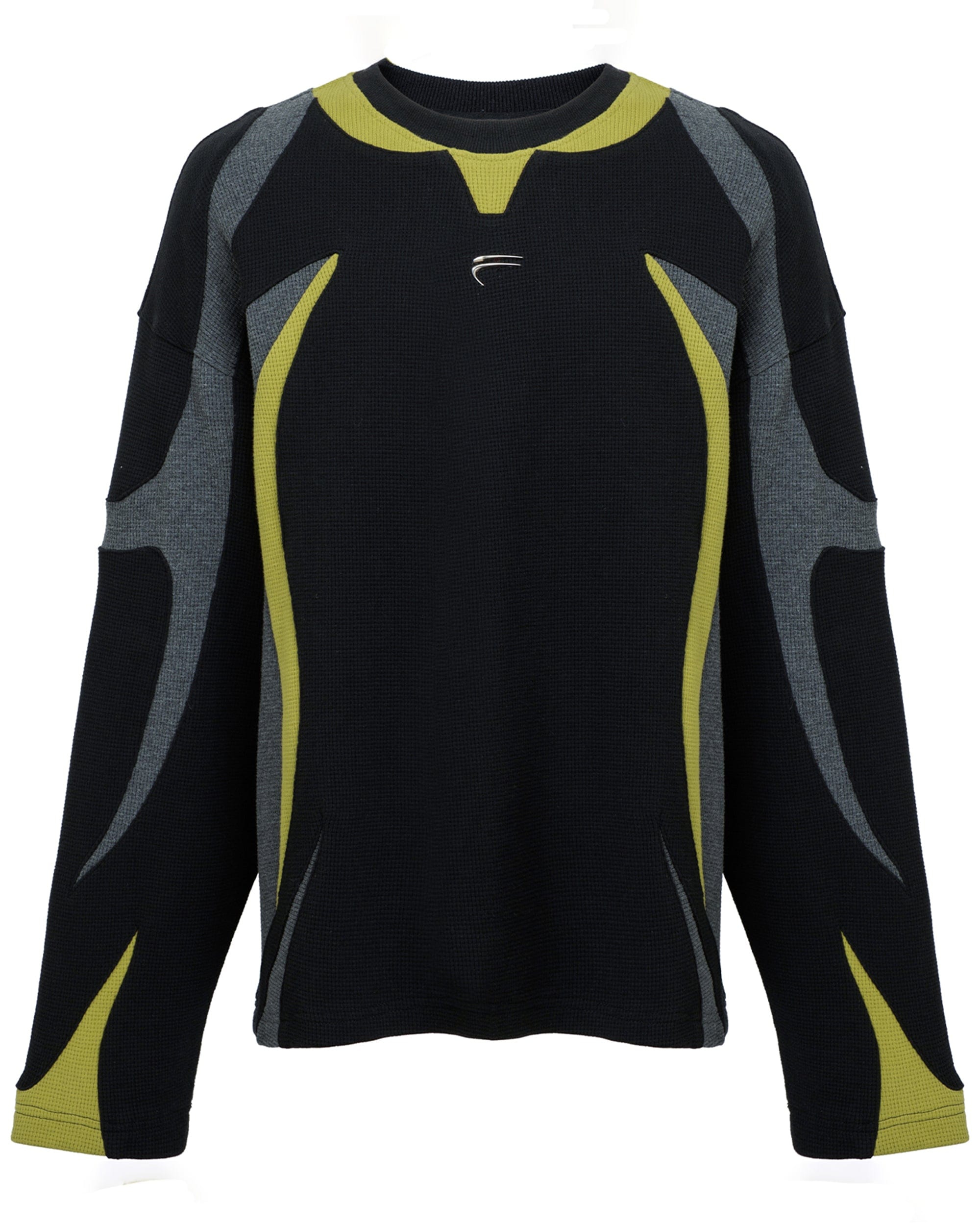 F2CE Modern Deconstructed Waffle Sweatshirt, premium urban and streetwear designers apparel on PROJECTISR.com, F2CE