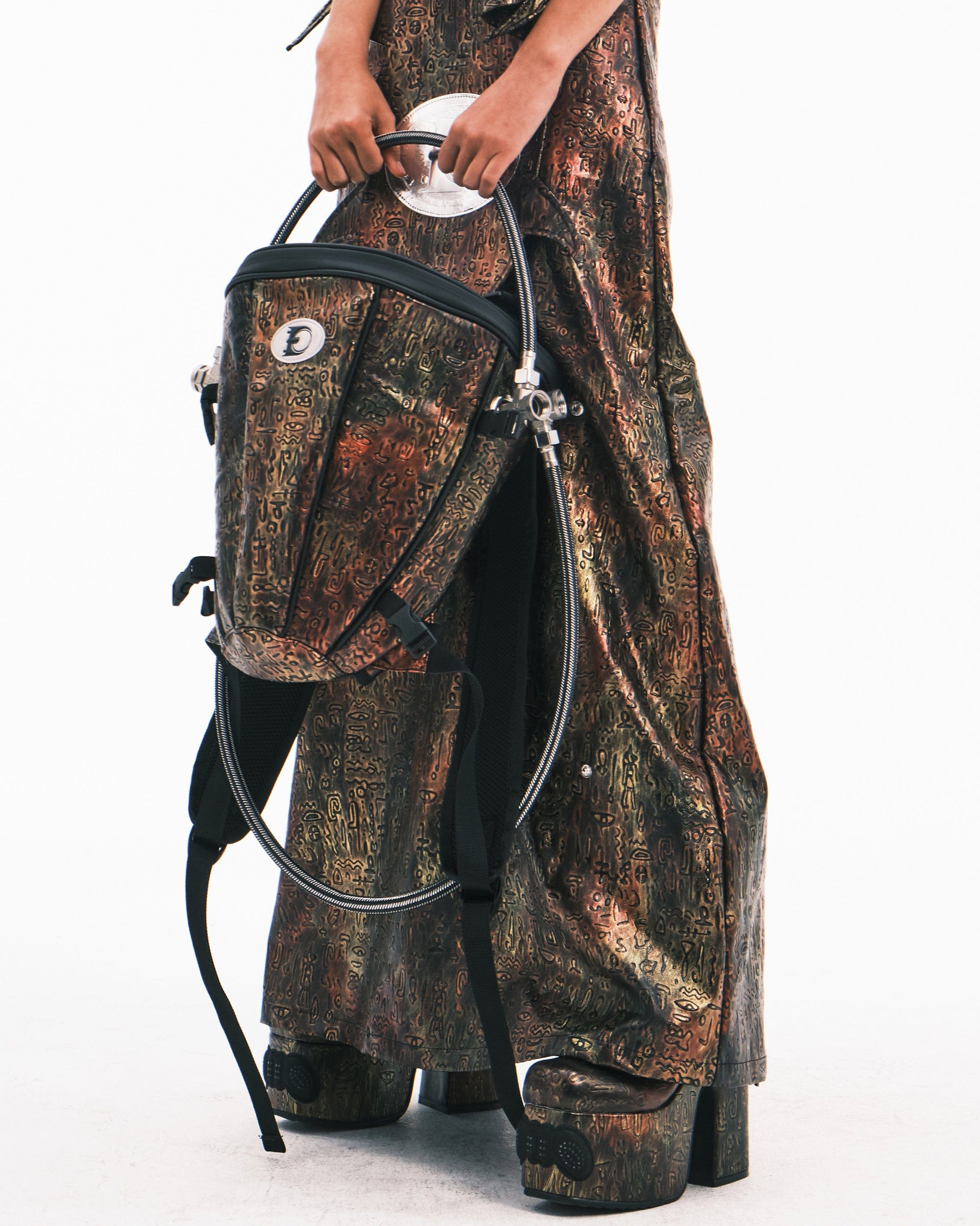 EMBRYO Retro Oracle Pipe Backpack, premium urban and streetwear designers apparel on PROJECTISR.com, EMBRYO