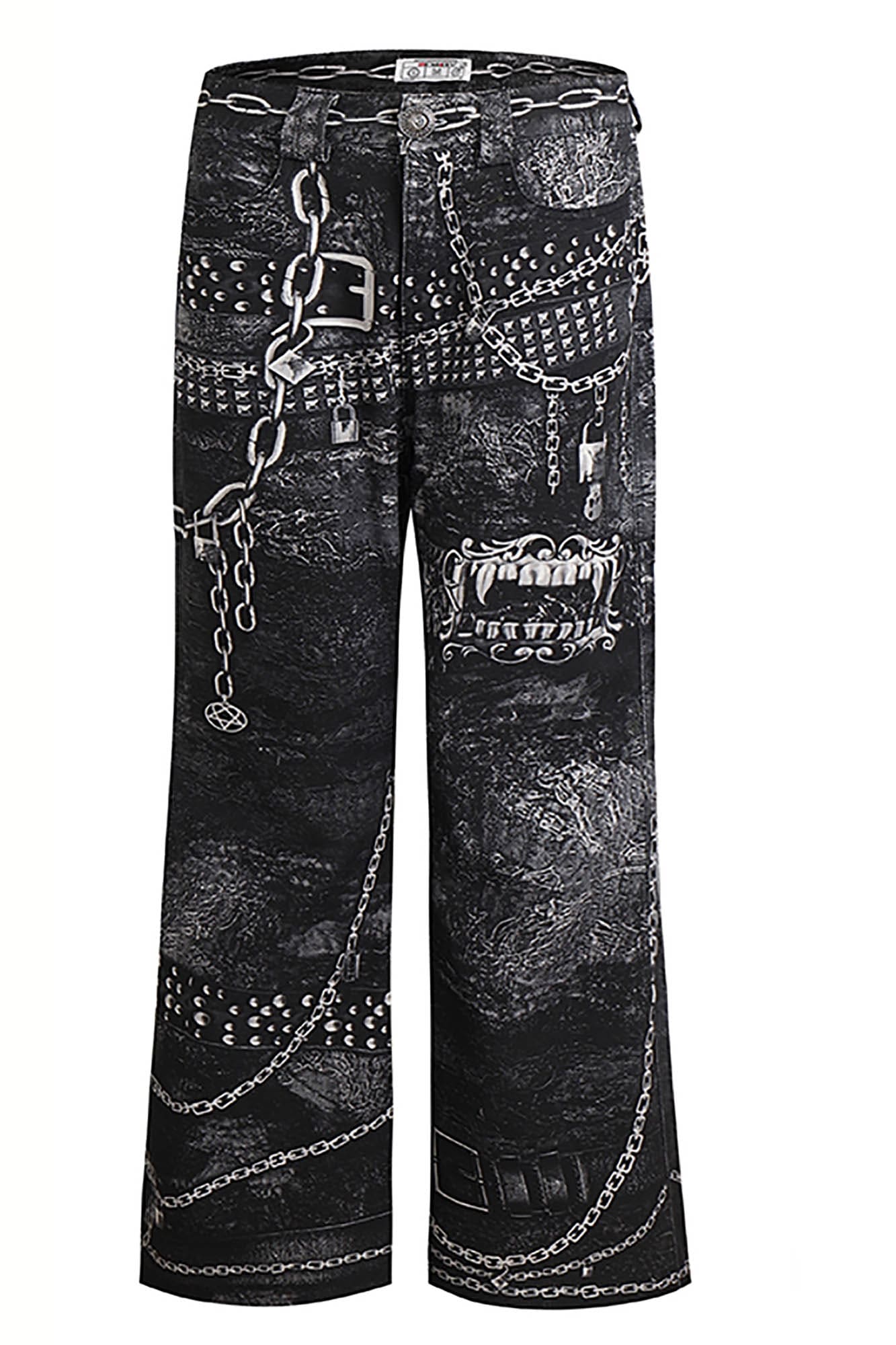 DND4DES Chains Straight-Leg Pants, premium urban and streetwear designers apparel on PROJECTISR.com, DND4DES