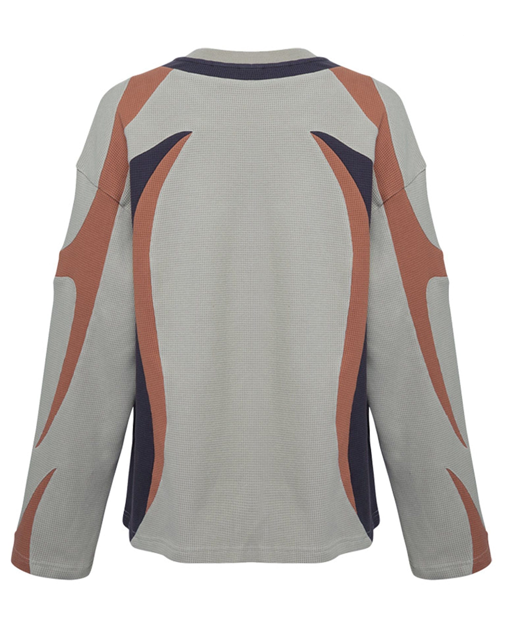 F2CE Modern Deconstructed Waffle Sweatshirt, premium urban and streetwear designers apparel on PROJECTISR.com, F2CE