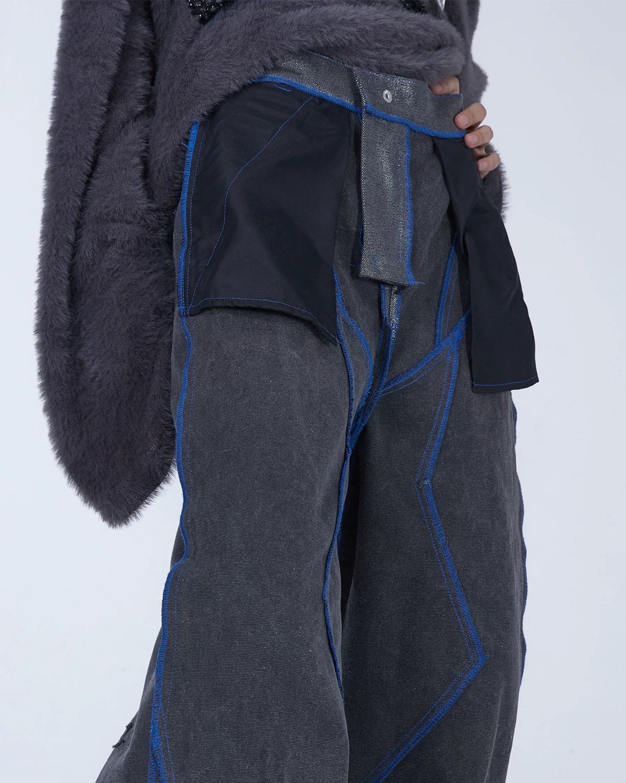 EMBRYO Deconstructed Reversible Pants, premium urban and streetwear designers apparel on PROJECTISR.com, EMBRYO