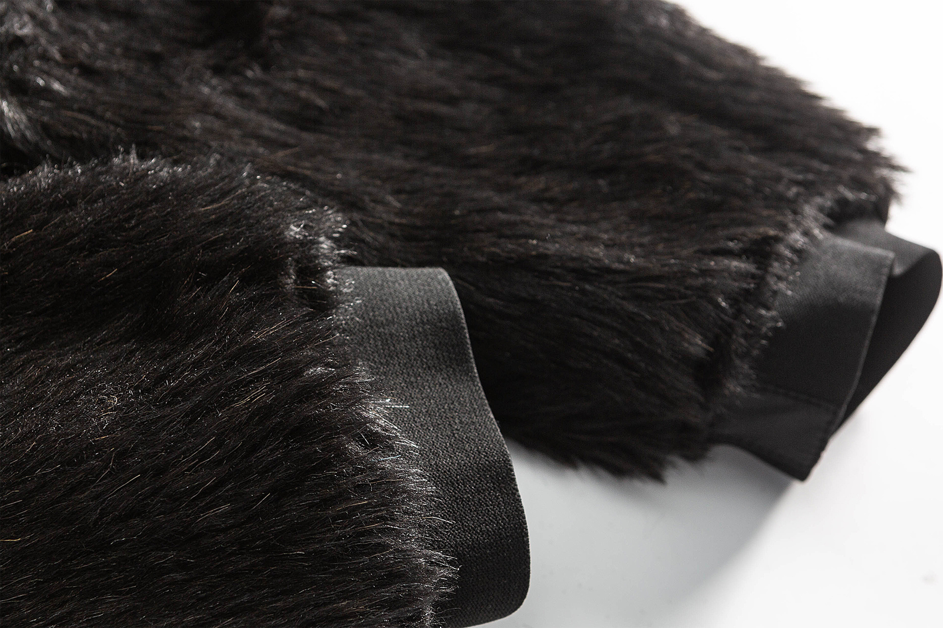 ME DA IGUAL Shaggy Multi-Pocket Faux Fur Jacket