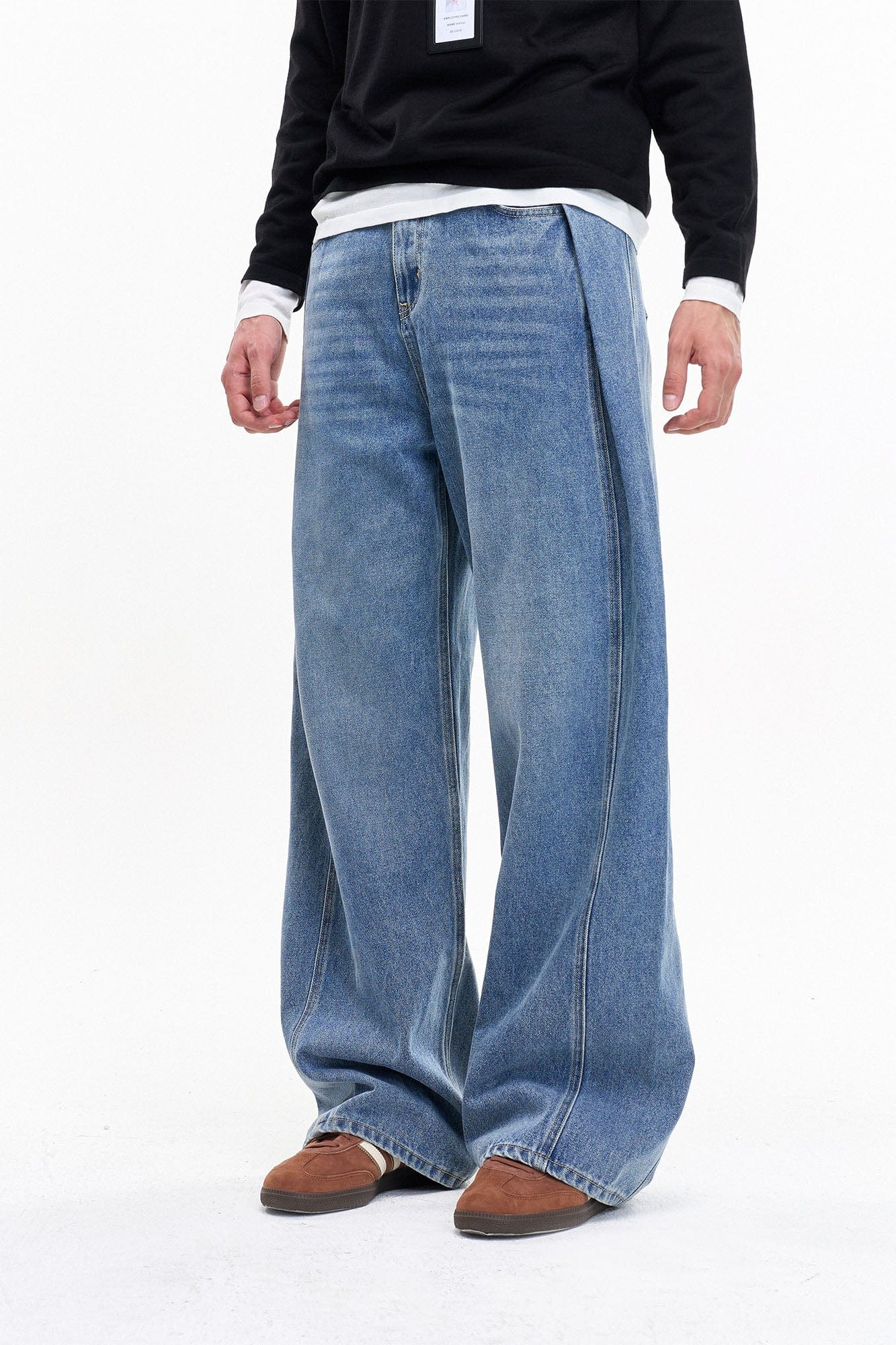LEONSENSE Essential Oversized Curved Jeans, premium urban and streetwear designers apparel on PROJECTISR.com, LEONSENSE