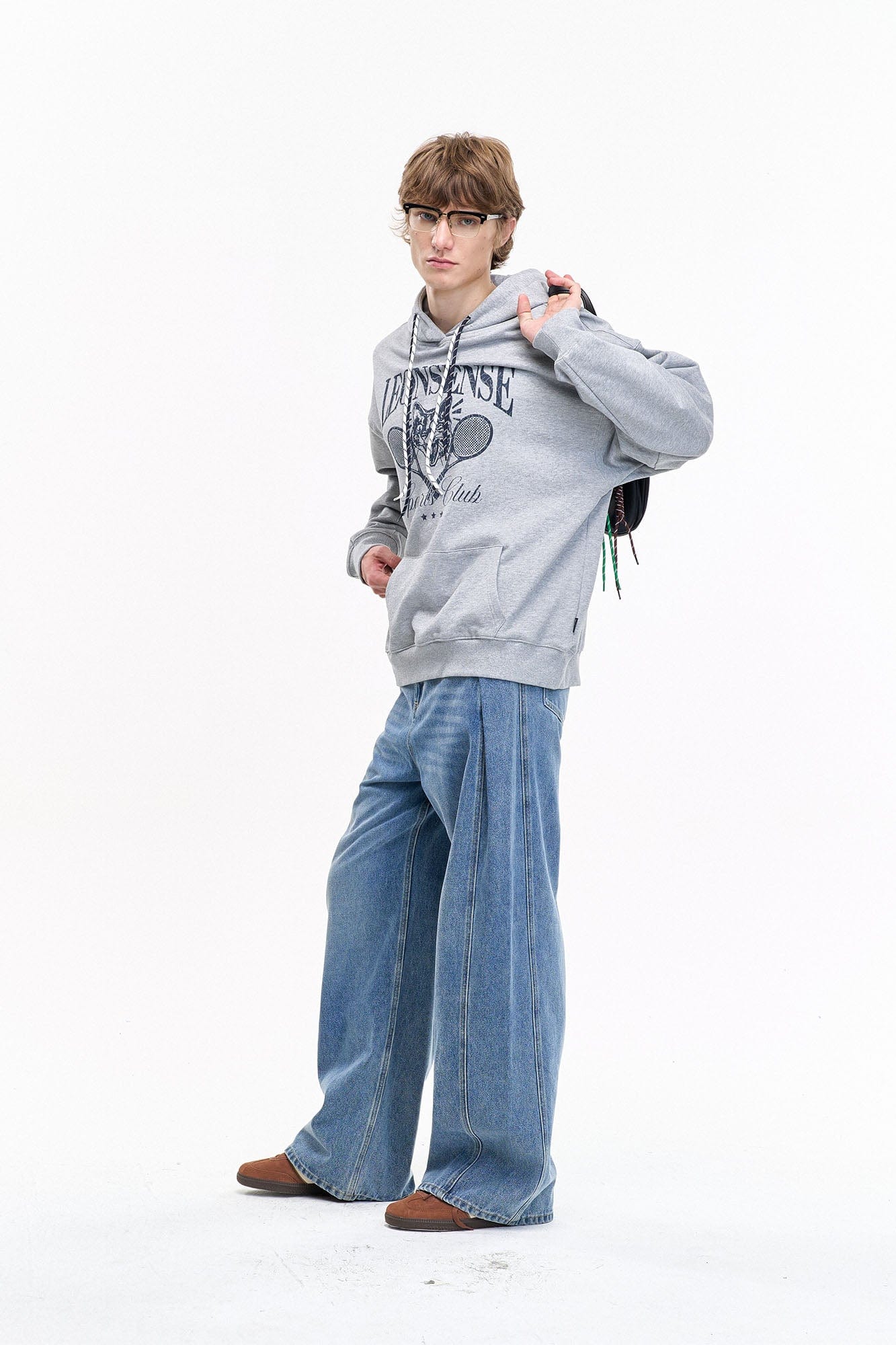 LEONSENSE Essential Oversized Curved Jeans, premium urban and streetwear designers apparel on PROJECTISR.com, LEONSENSE