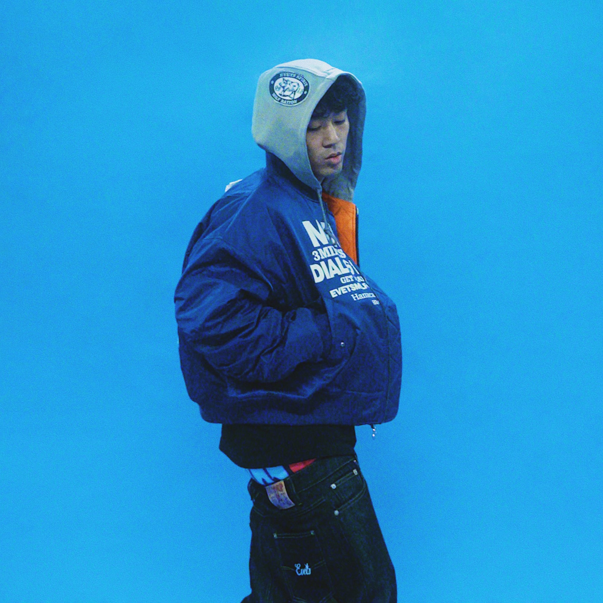 EVETS Graphic Cropped Hooded Bomber, premium urban and streetwear designers apparel on PROJECTISR.com, EVETS