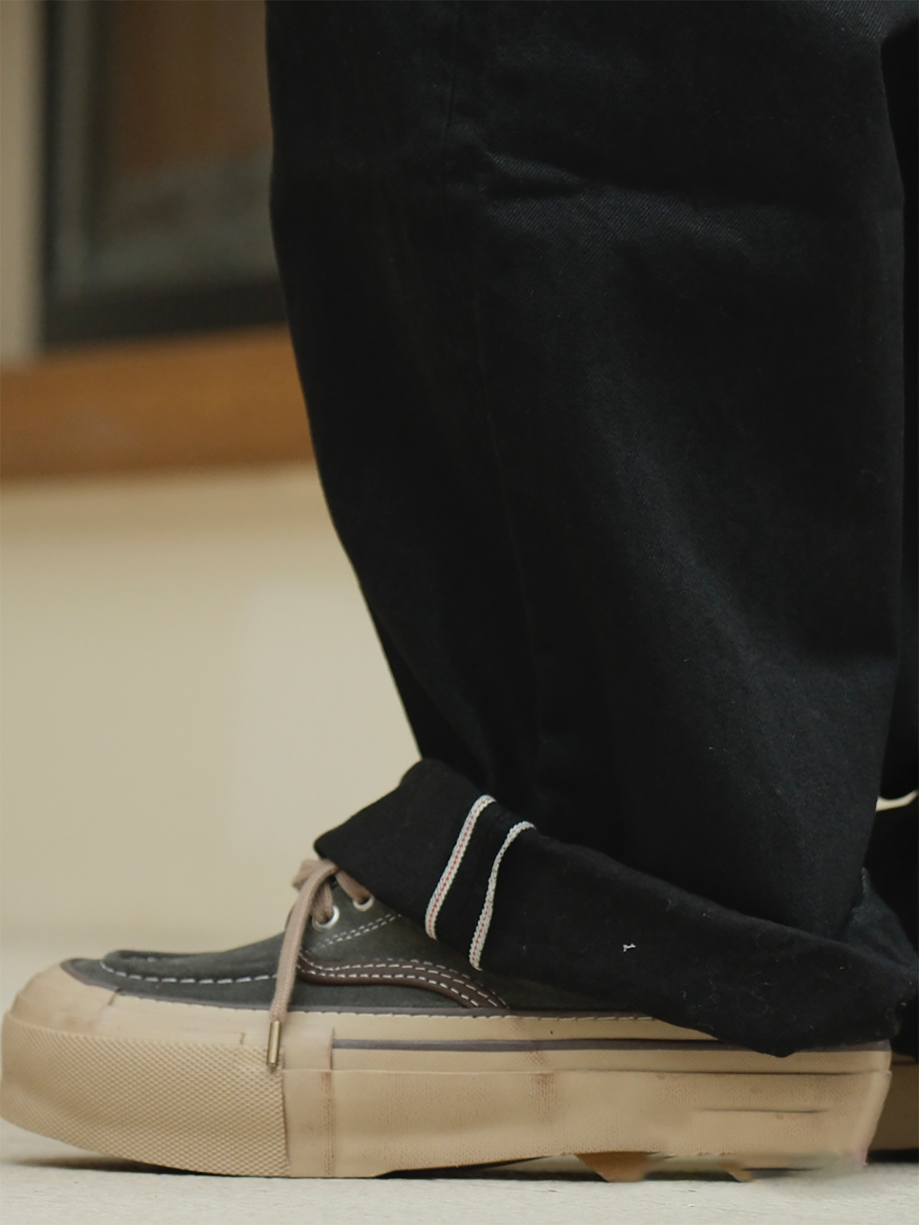 NEIGBORL Red Selvedge Denim Pants, premium urban and streetwear designers apparel on PROJECTISR.com, NEIGBORL