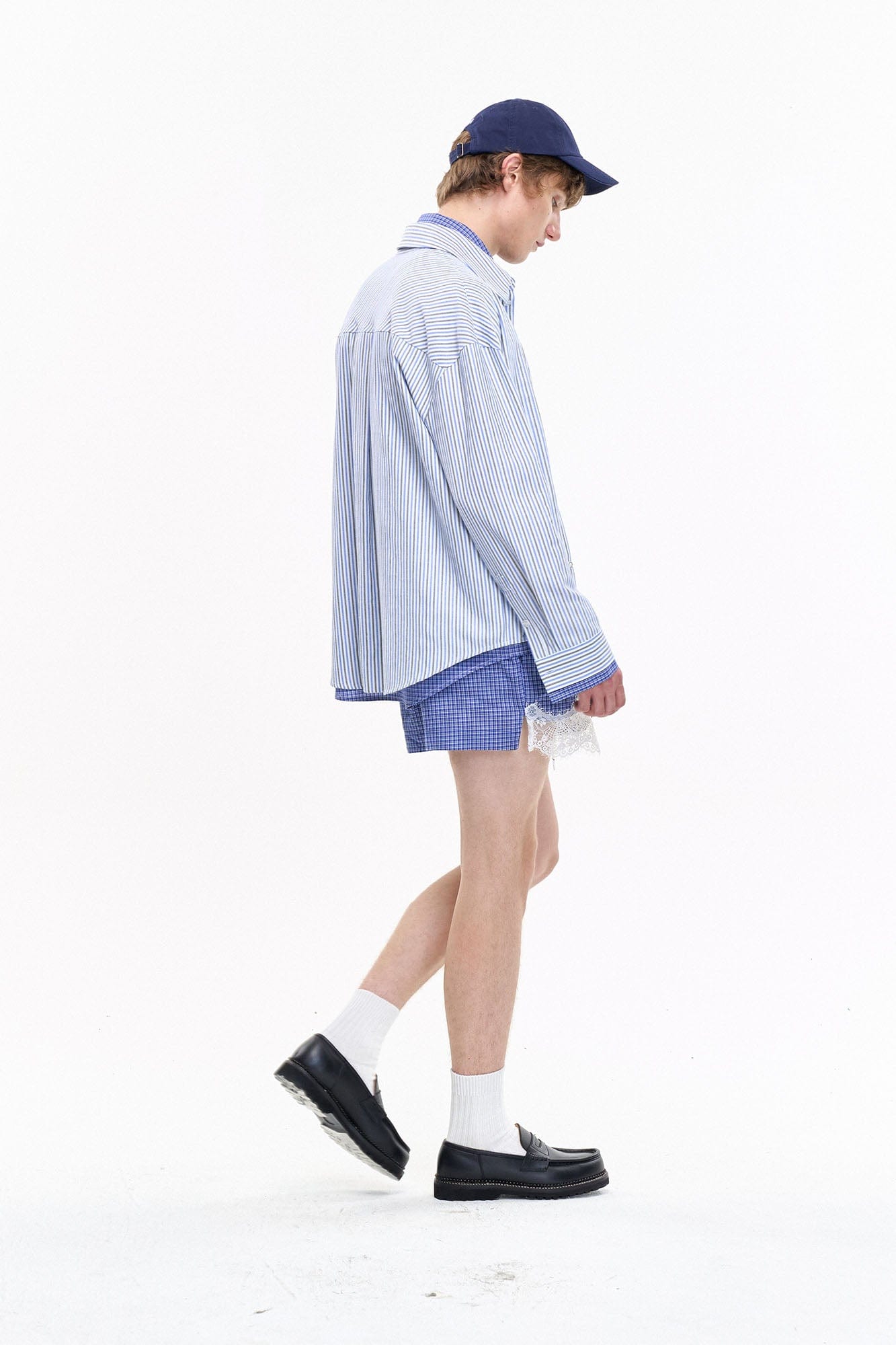 LEONSENSE Layered Plaid Detachable Shirt, premium urban and streetwear designers apparel on PROJECTISR.com, LEONSENSE