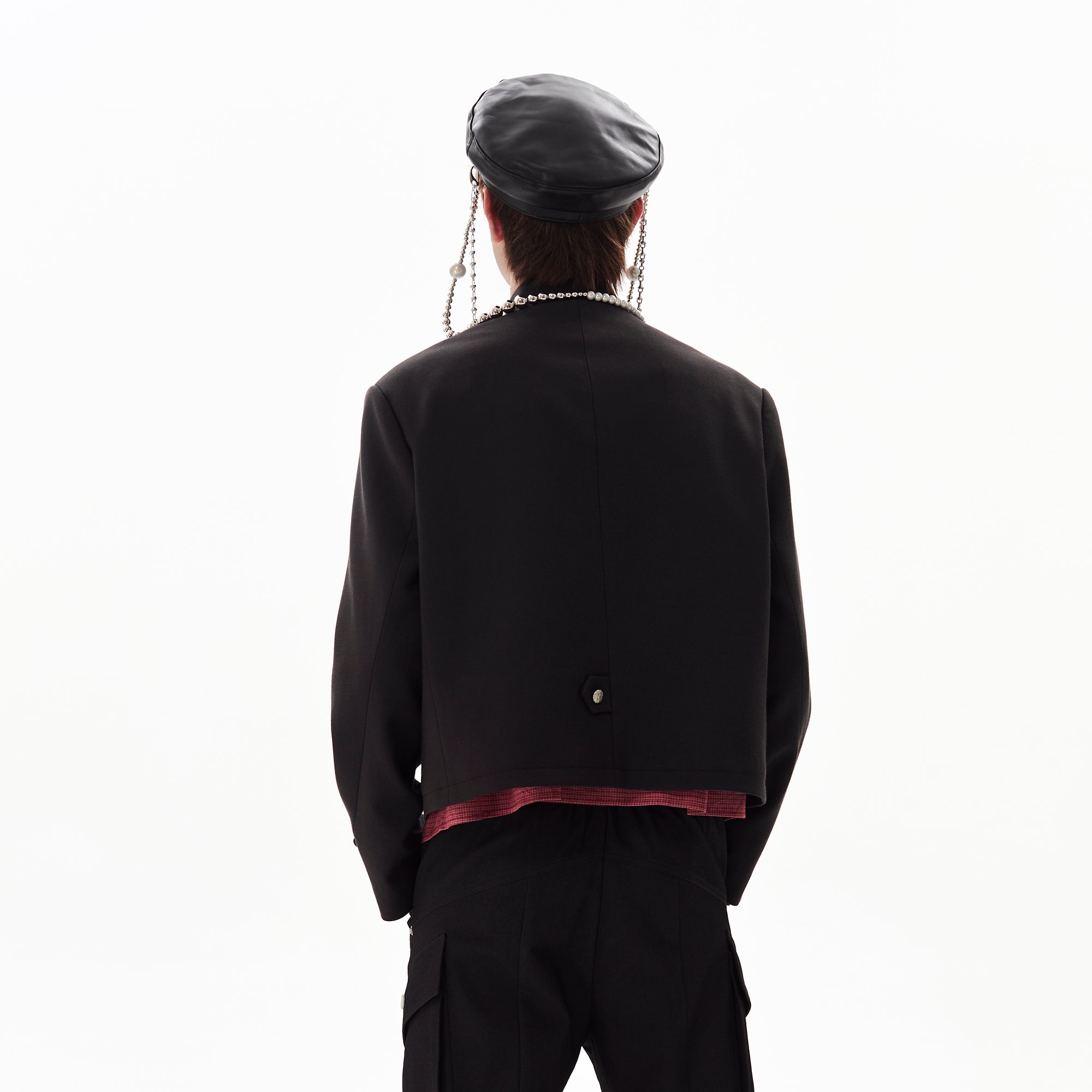 PASET Frog Buckle Stand Collar Jacket
