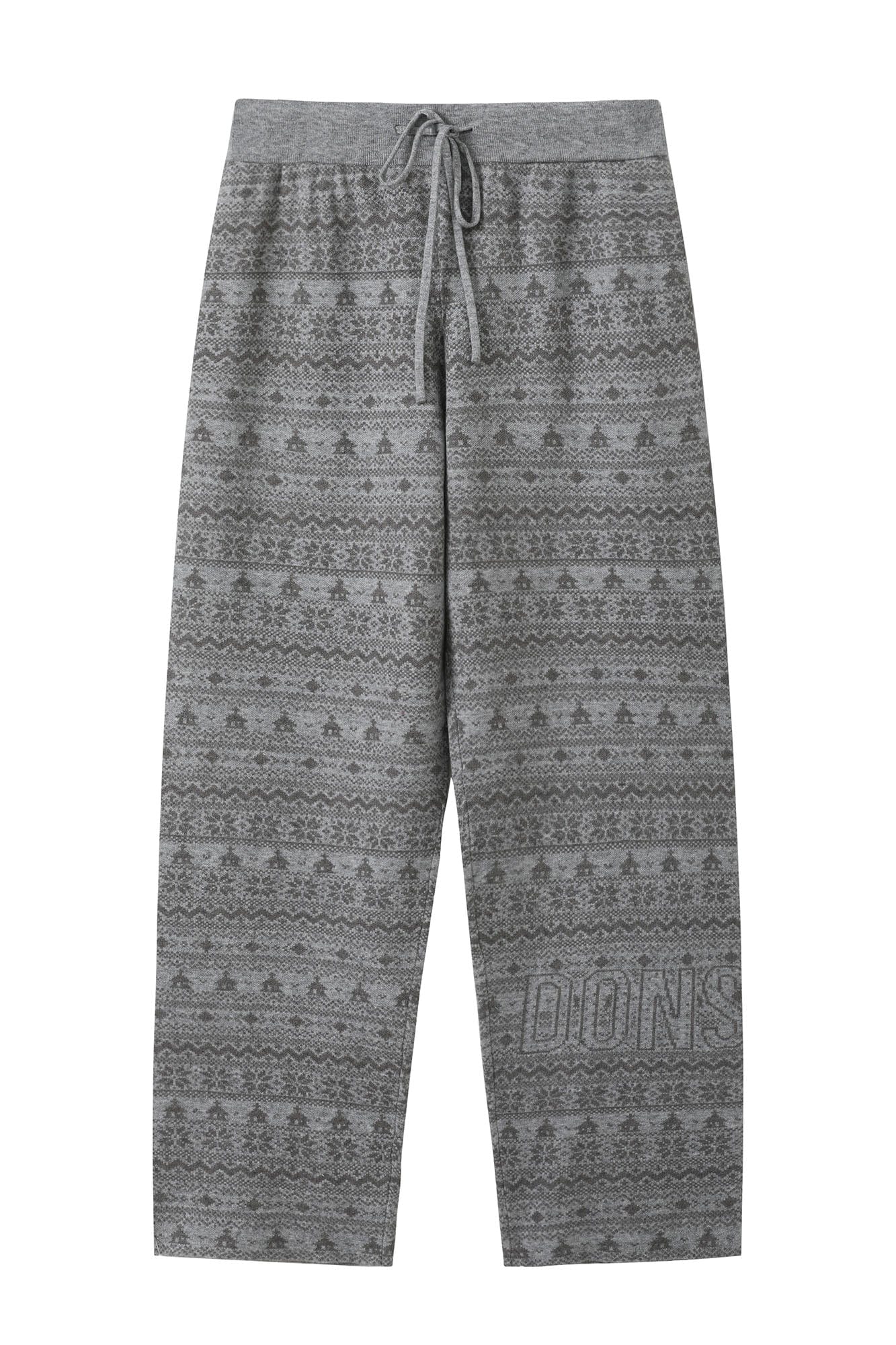 DONSMOKE Fair Isle Knit Wide-Leg Pants, premium urban and streetwear designers apparel on PROJECTISR.com, DONSMOKE