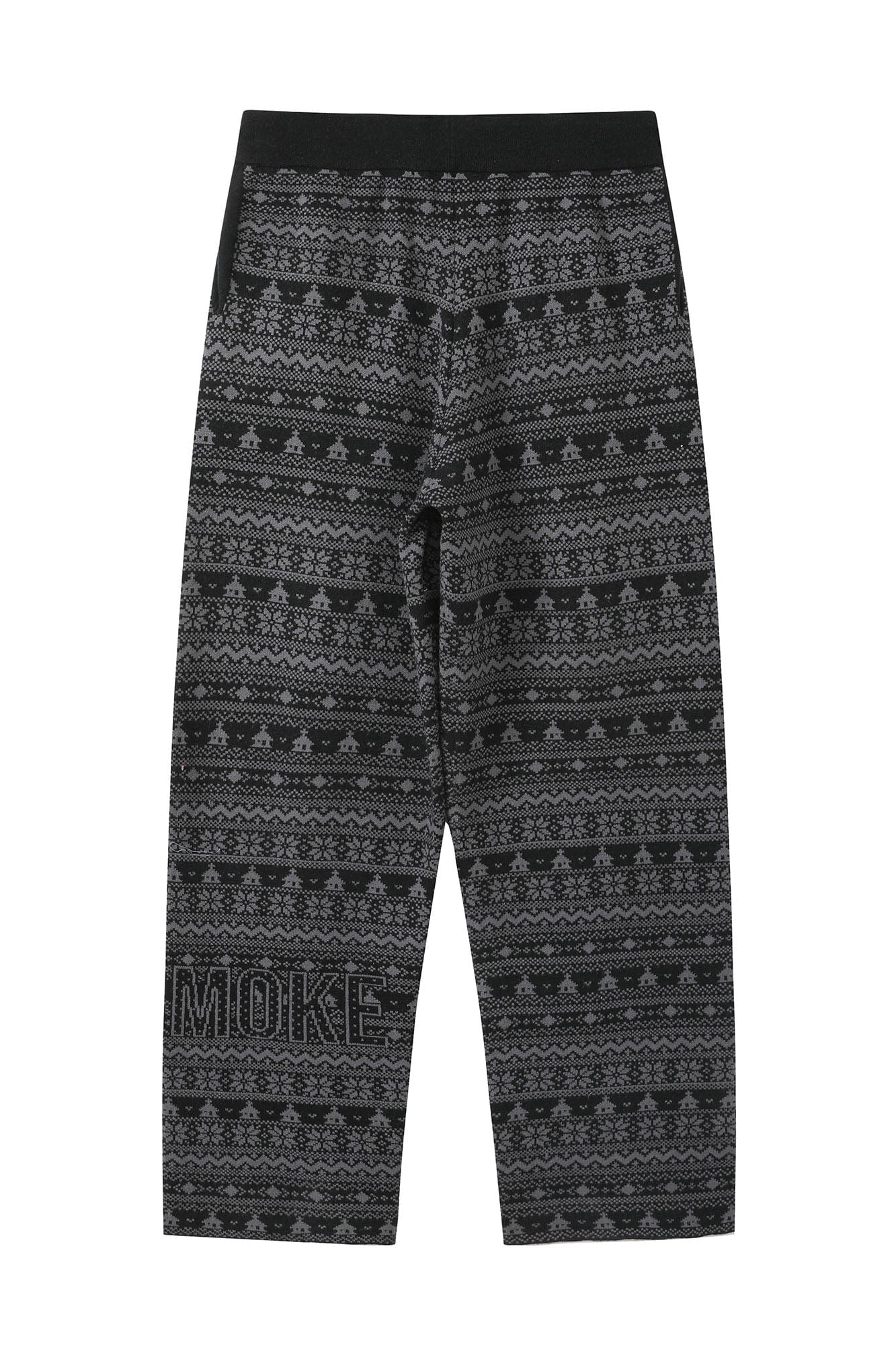 DONSMOKE Fair Isle Knit Wide-Leg Pants, premium urban and streetwear designers apparel on PROJECTISR.com, DONSMOKE