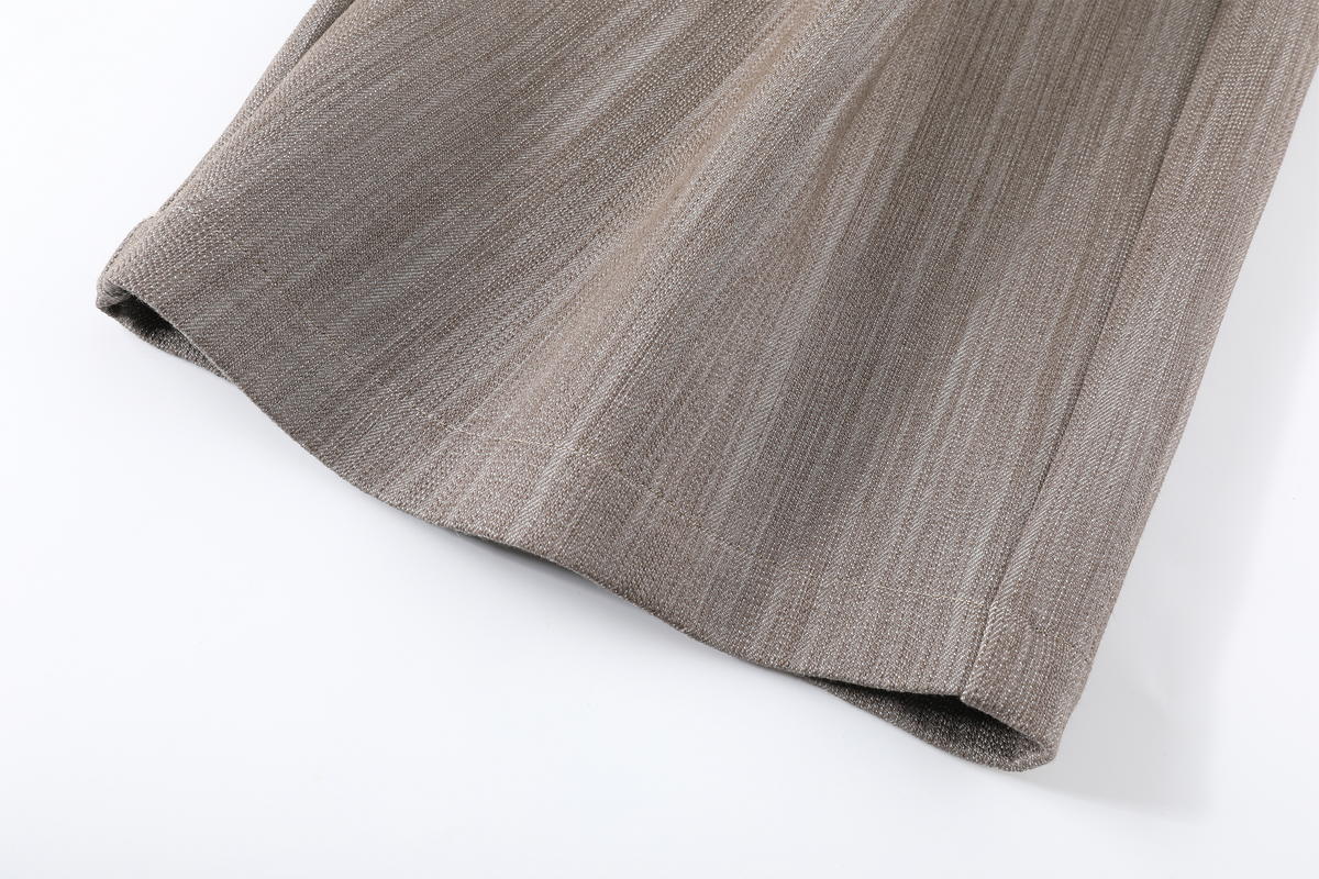 REMODUTION Asymmetrical Pleated Wide-Leg Trousers