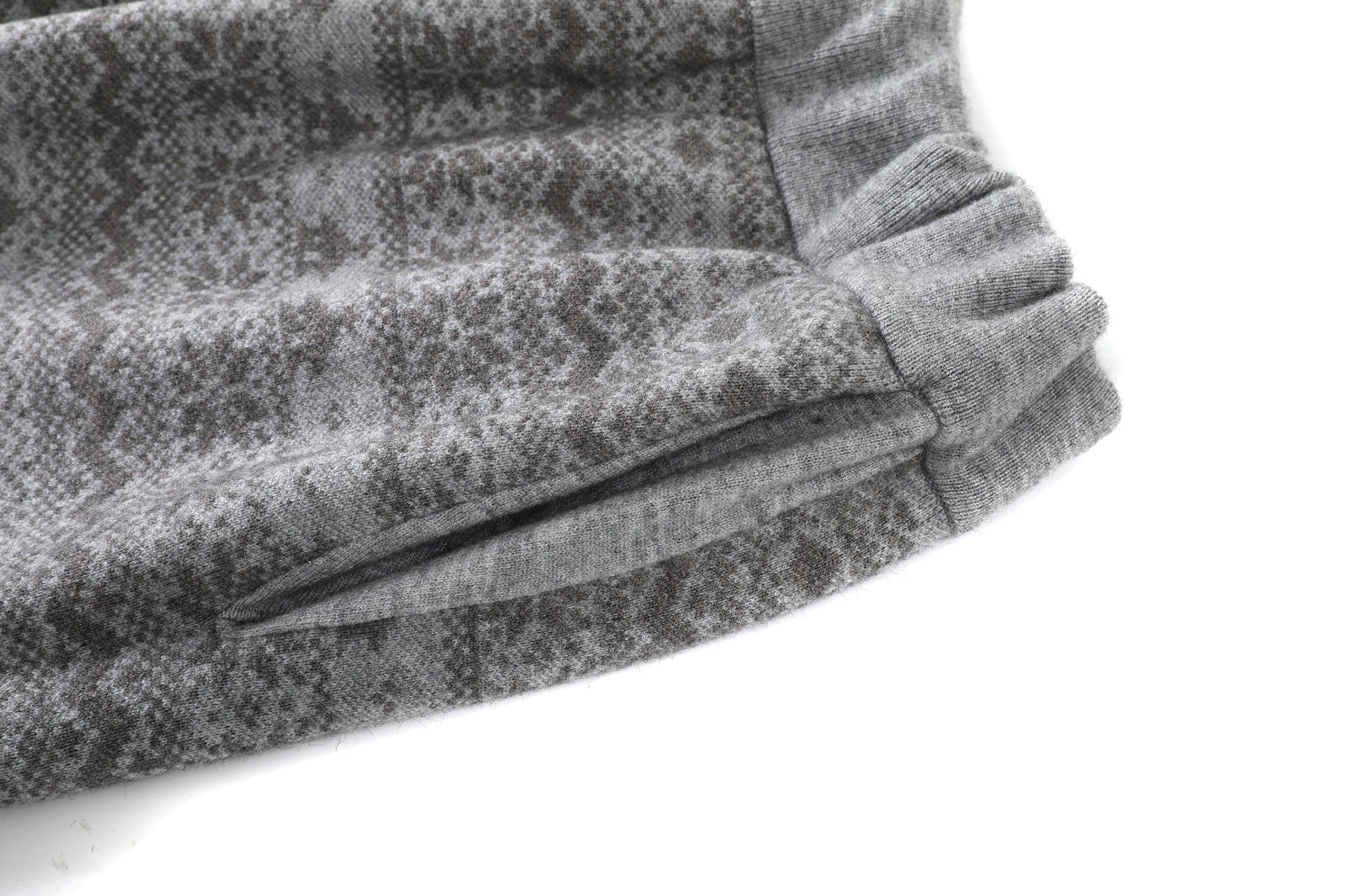 DONSMOKE Fair Isle Knit Wide-Leg Pants, premium urban and streetwear designers apparel on PROJECTISR.com, DONSMOKE