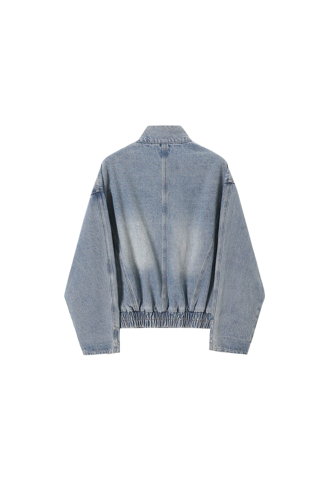KREATE Jeans Cuff Spliced Stand Collar Jacket, premium urban and streetwear designers apparel on PROJECTISR.com, KREATE
