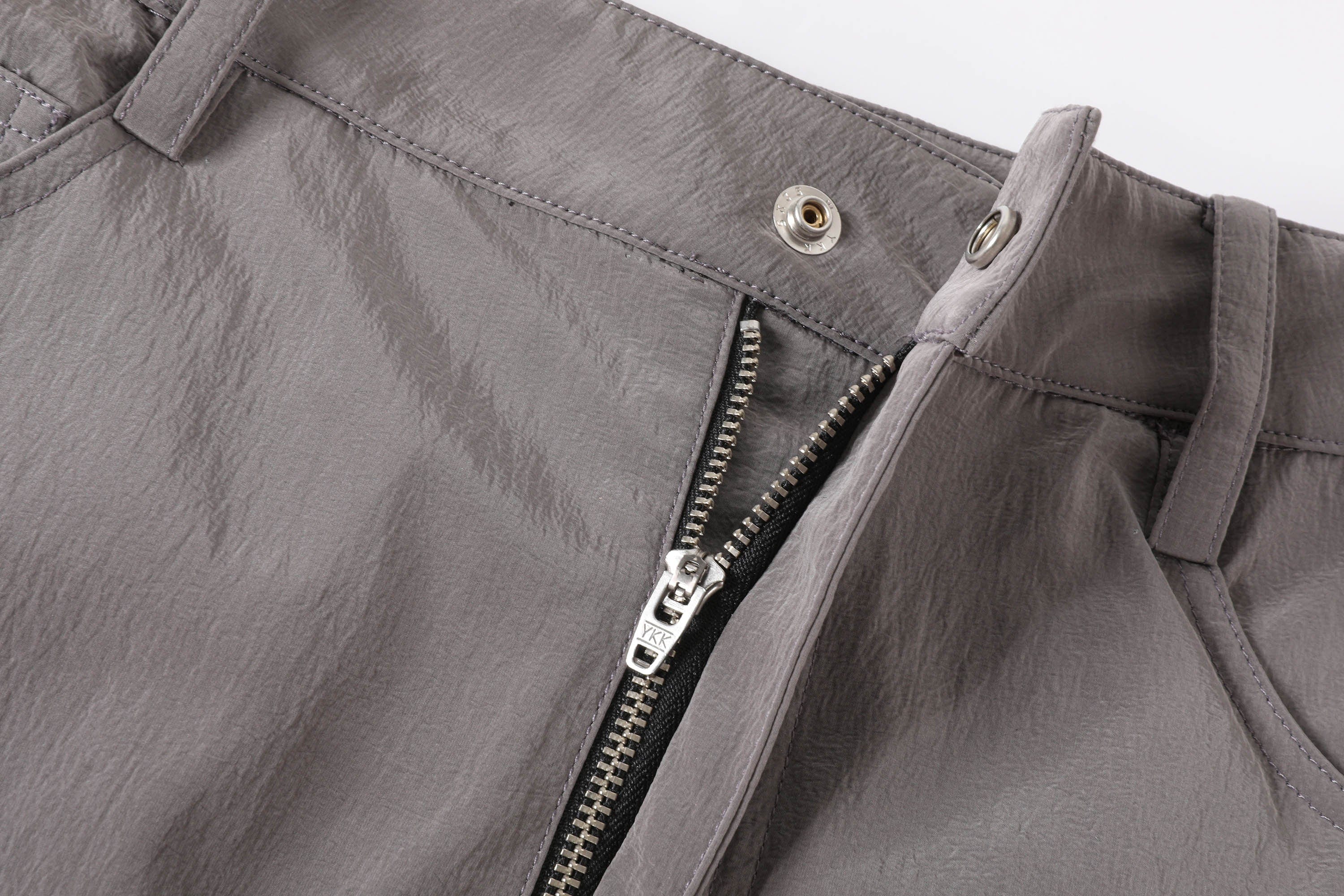 KREATE Liquid Metal Crinkled Flared Cargo, premium urban and streetwear designers apparel on PROJECTISR.com, KREATE