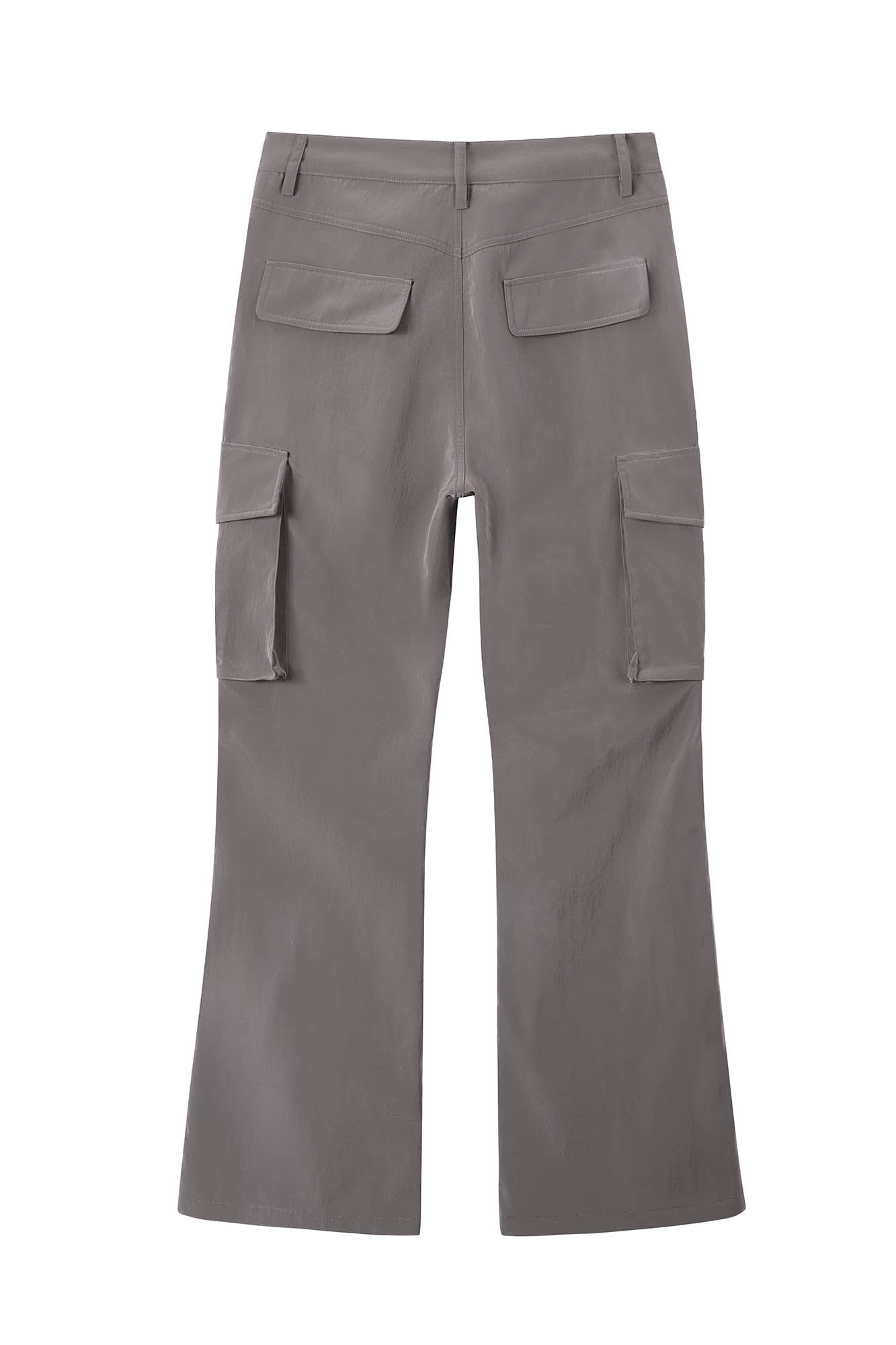 KREATE Liquid Metal Crinkled Flared Cargo, premium urban and streetwear designers apparel on PROJECTISR.com, KREATE