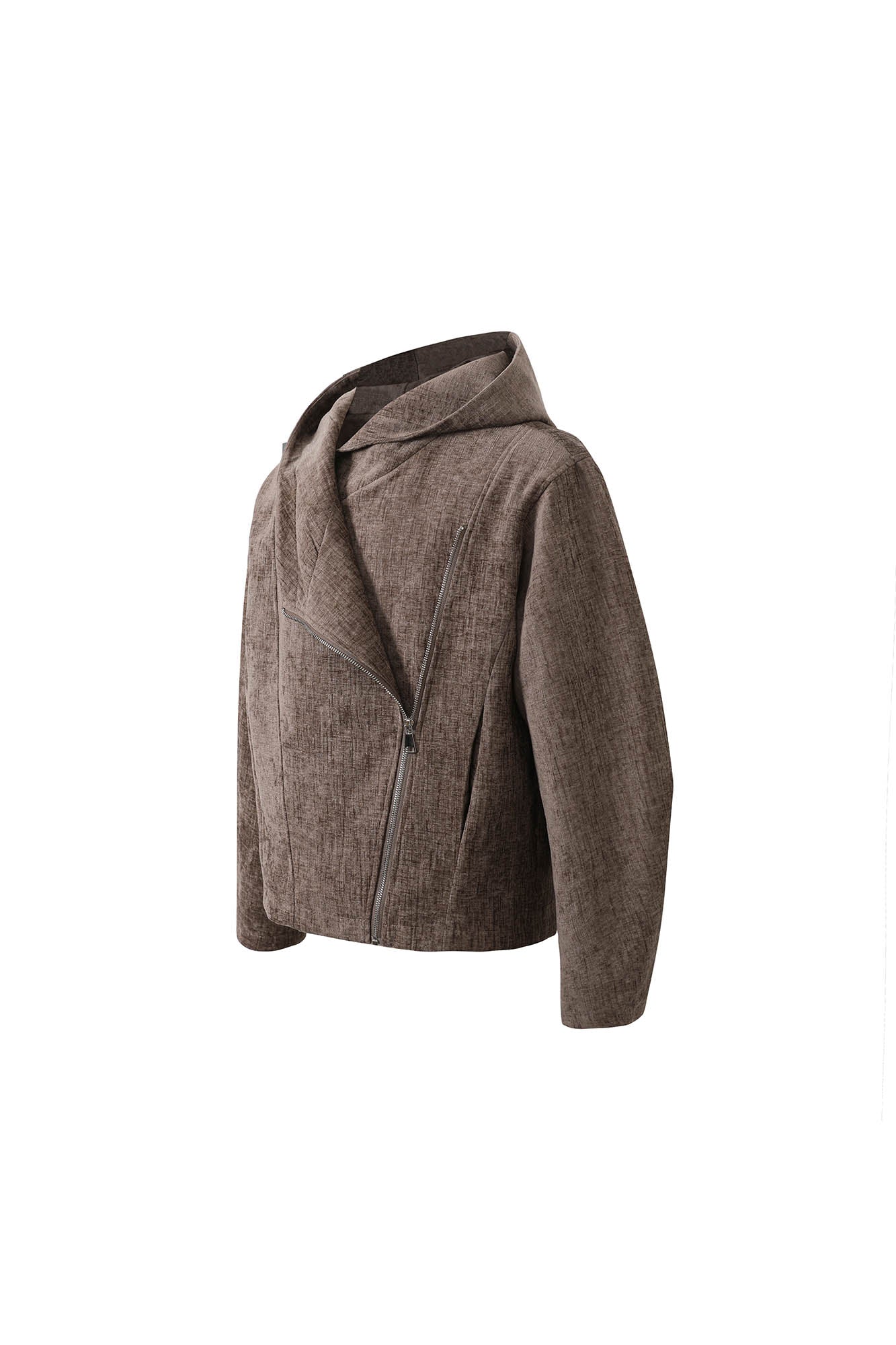KREATE Asymmetrical Zipper Hooded Jacket, premium urban and streetwear designers apparel on PROJECTISR.com, KREATE
