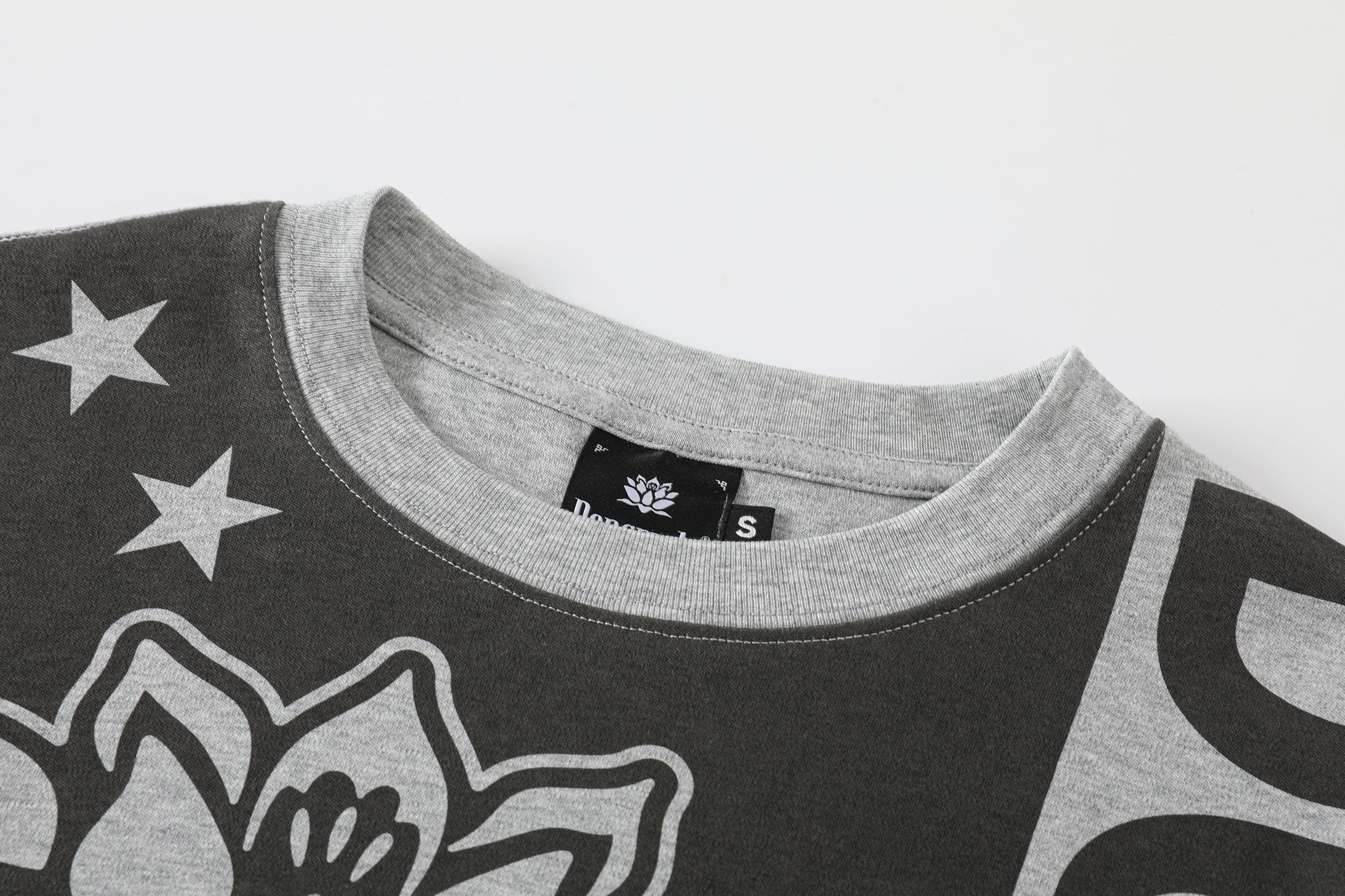 DONSMOKE × NANA Contrast Lotus Graphic Long-Sleeve Tee, premium urban and streetwear designers apparel on PROJECTISR.com, DONSMOKE