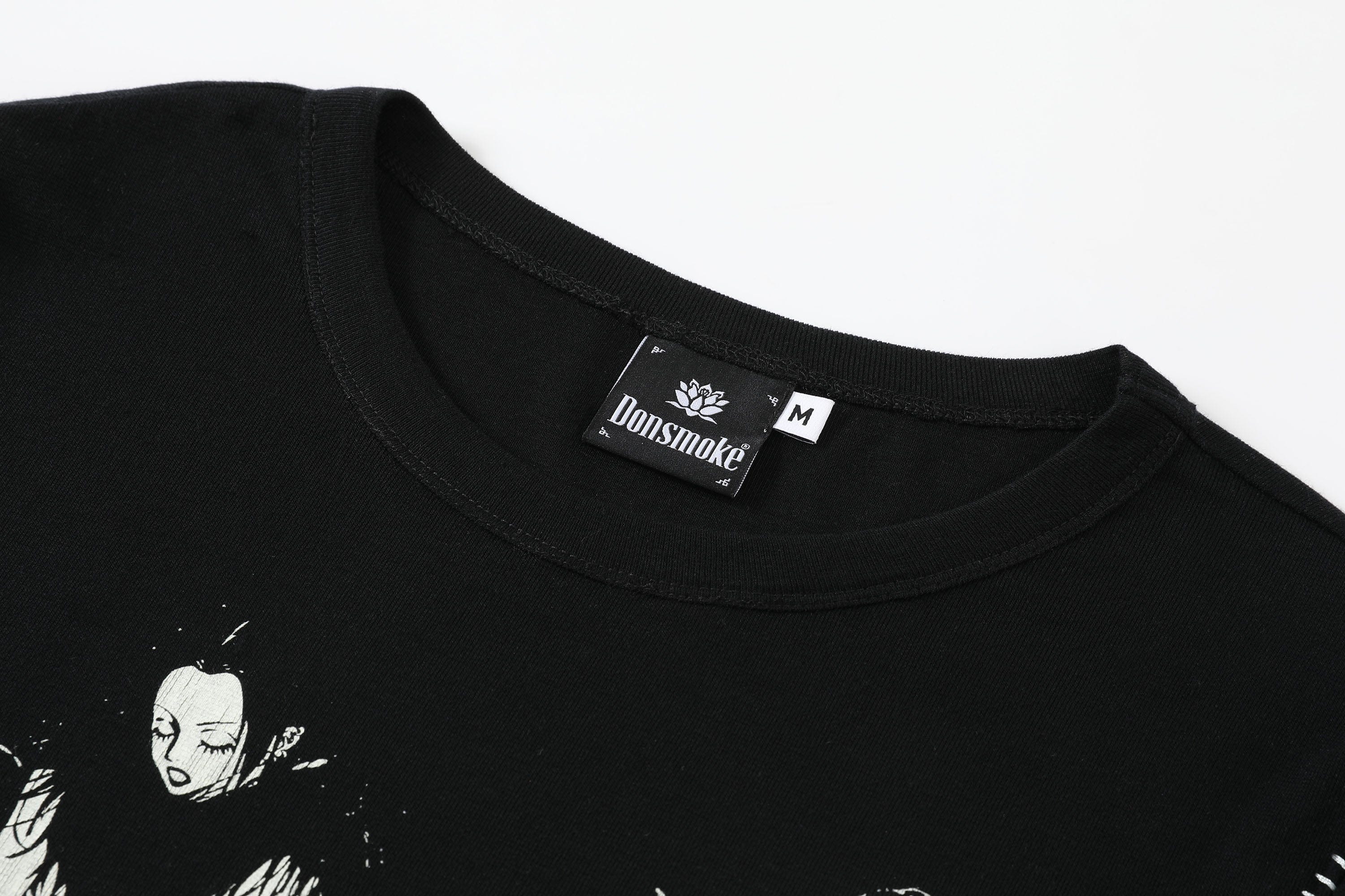 DONSMOKE × NANA Punk Graphic Stitch Long-Sleeve Tee, premium urban and streetwear designers apparel on PROJECTISR.com, DONSMOKE