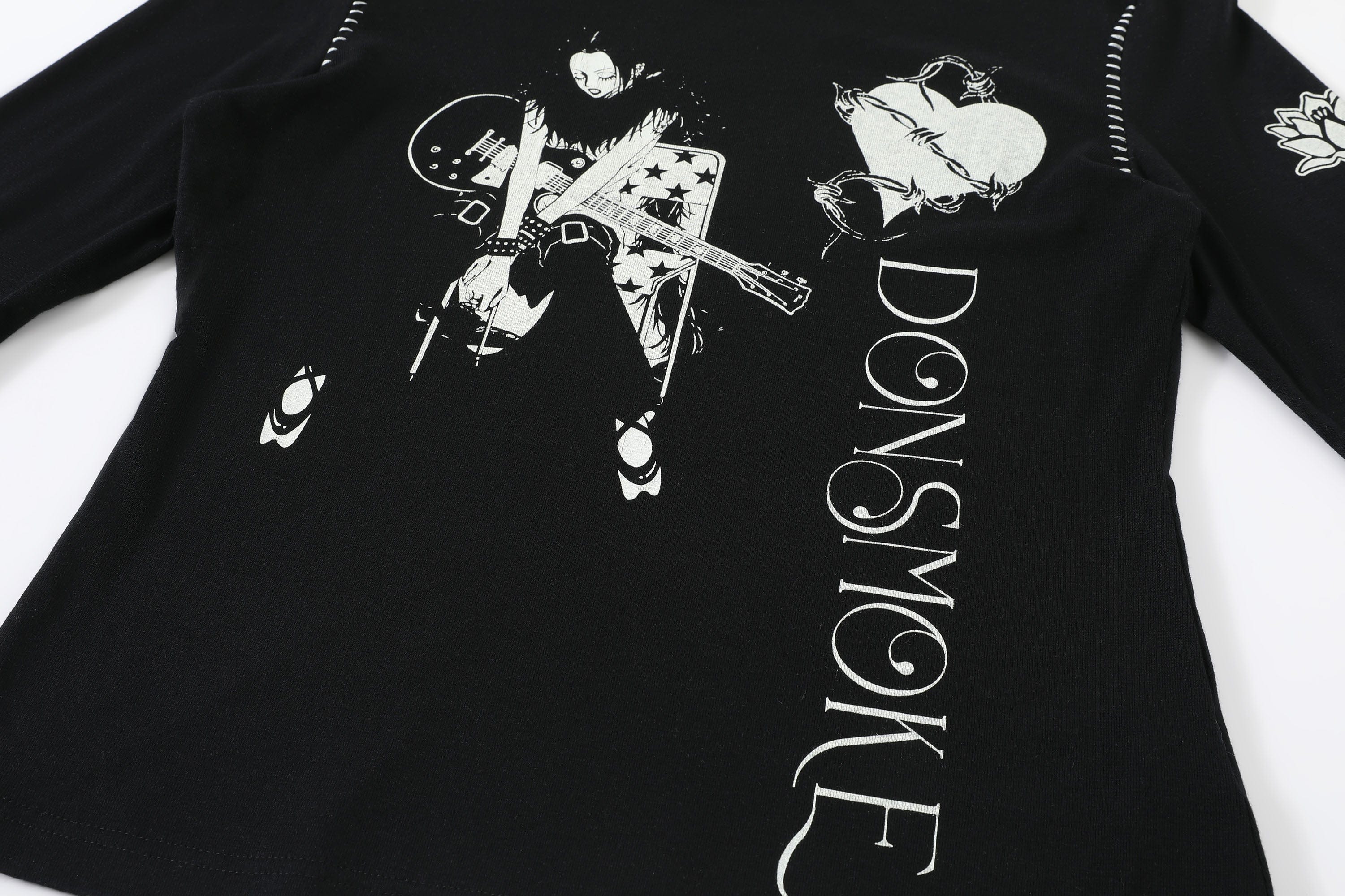 DONSMOKE × NANA Punk Graphic Stitch Long-Sleeve Tee, premium urban and streetwear designers apparel on PROJECTISR.com, DONSMOKE