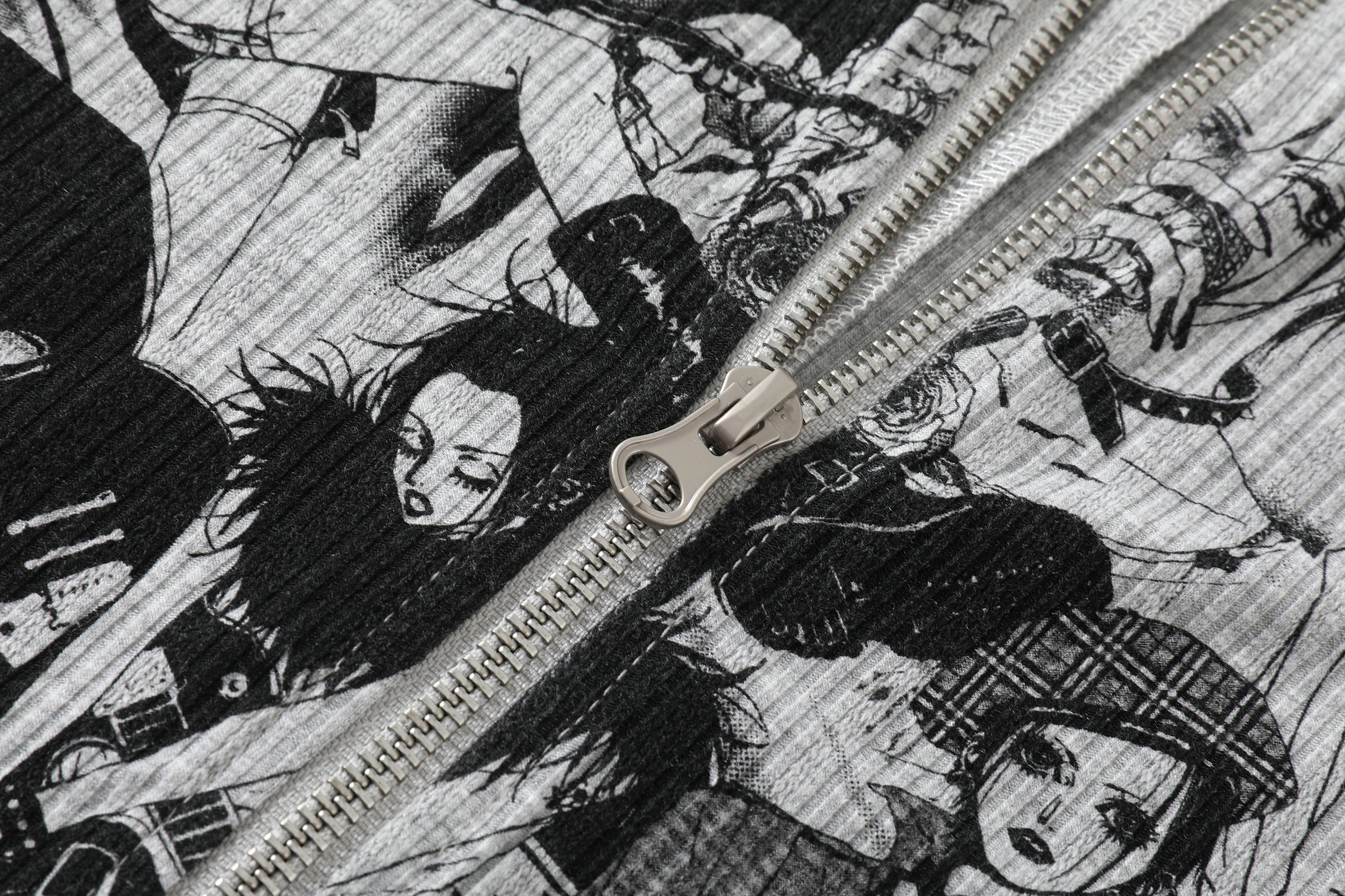 DONSMOKE × NANA Manga Collage Zip-Up Cardigan, premium urban and streetwear designers apparel on PROJECTISR.com, DONSMOKE