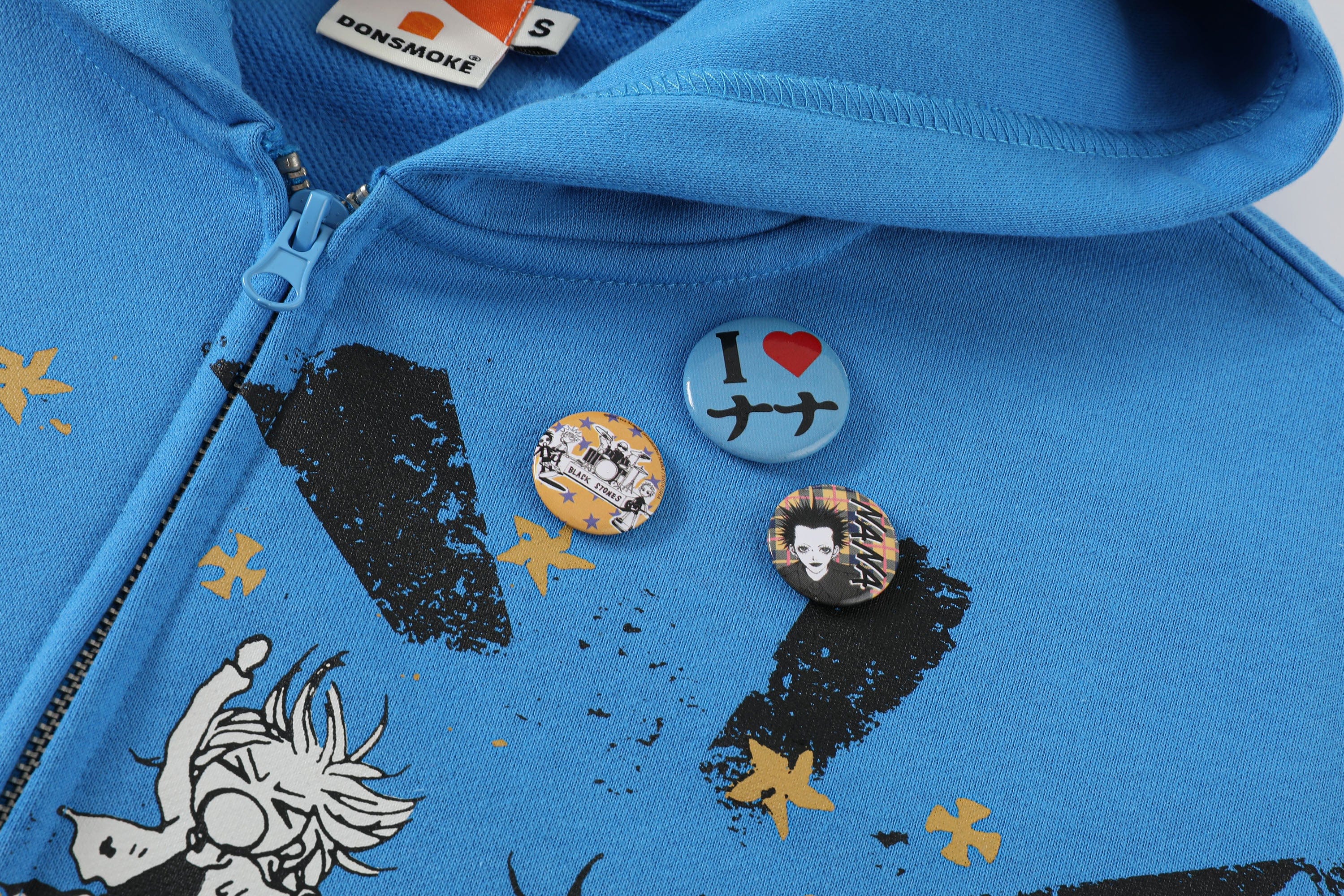 DONSMOKE × NANA Anime Graffiti Radiant Graphic Zip-Up Hoodie, premium urban and streetwear designers apparel on PROJECTISR.com, DONSMOKE