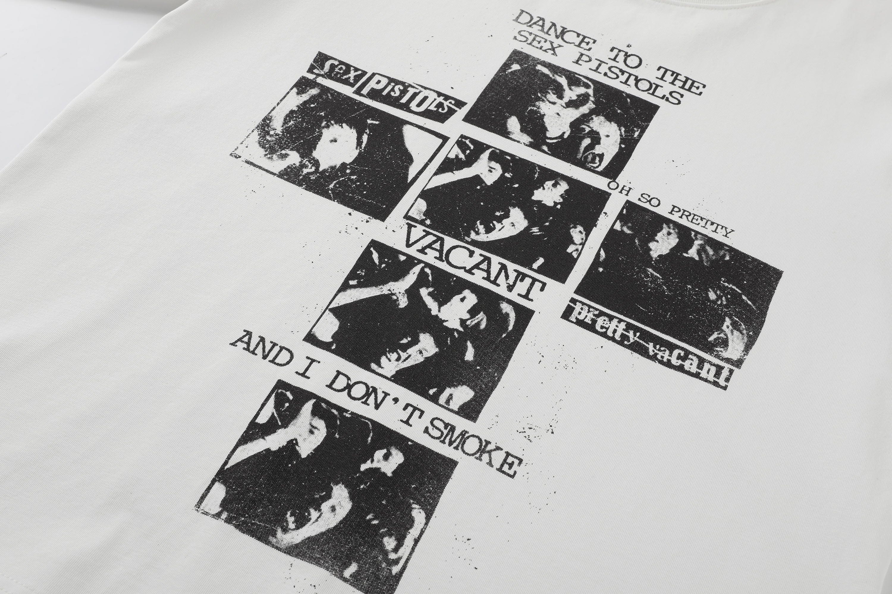 DONSMOKE Punk Cross Collage Graphic Sorona Long-Sleeve Tee, premium urban and streetwear designers apparel on PROJECTISR.com, DONSMOKE