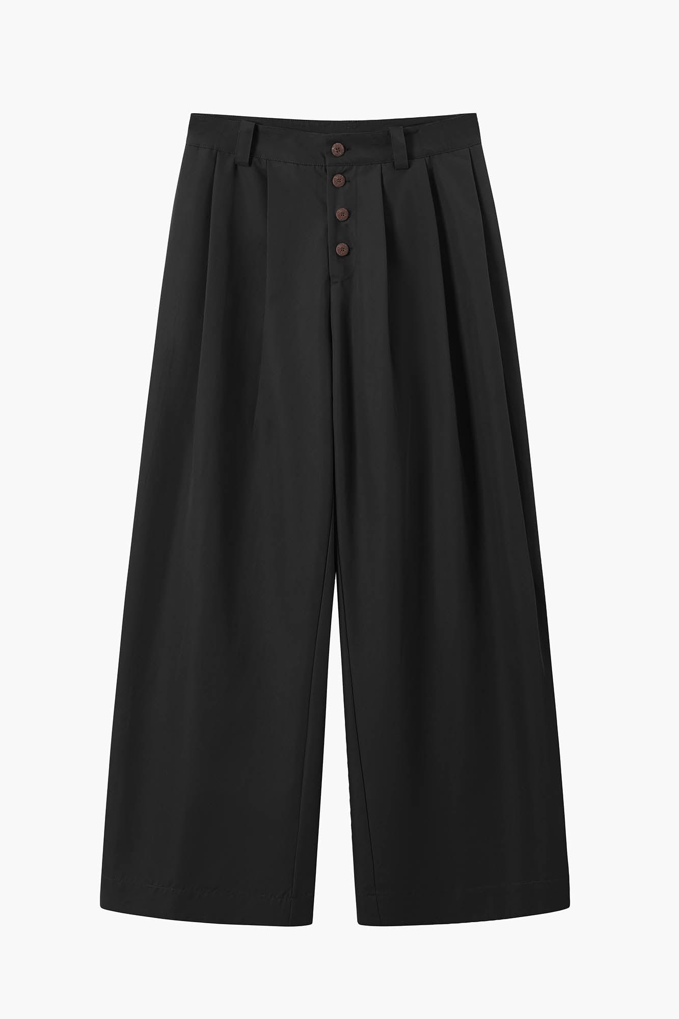 KREATE Crinkled Button-Fly Wide-Leg Pants, premium urban and streetwear designers apparel on PROJECTISR.com, KREATE