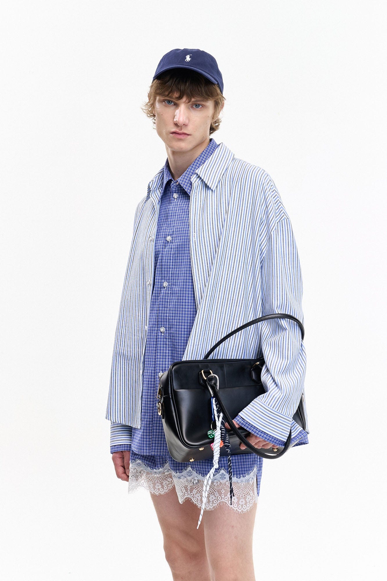 LEONSENSE Layered Plaid Detachable Shirt, premium urban and streetwear designers apparel on PROJECTISR.com, LEONSENSE