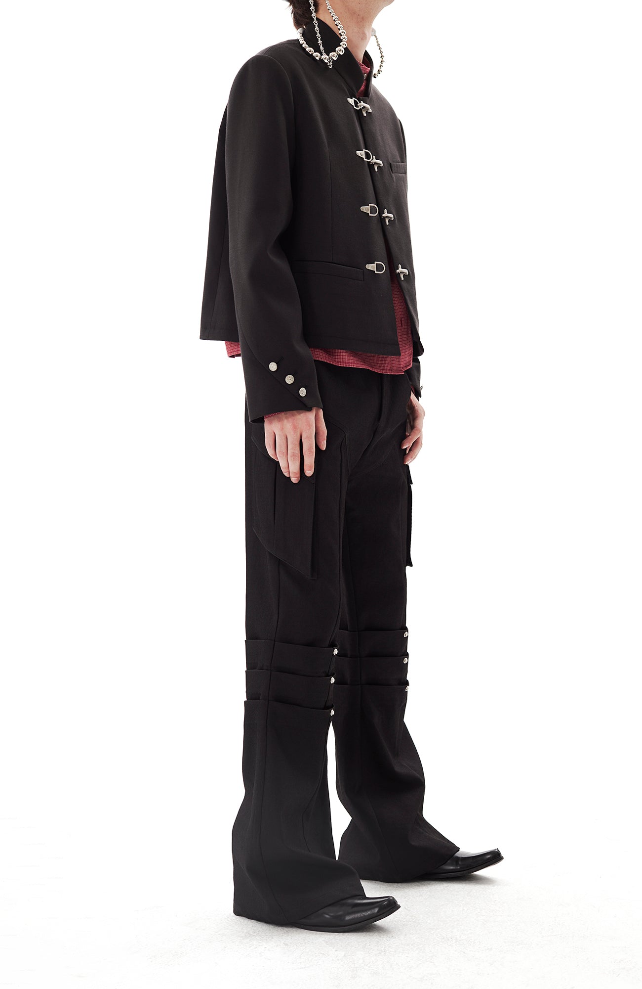 PASET Knee Paneled Flared Trousers