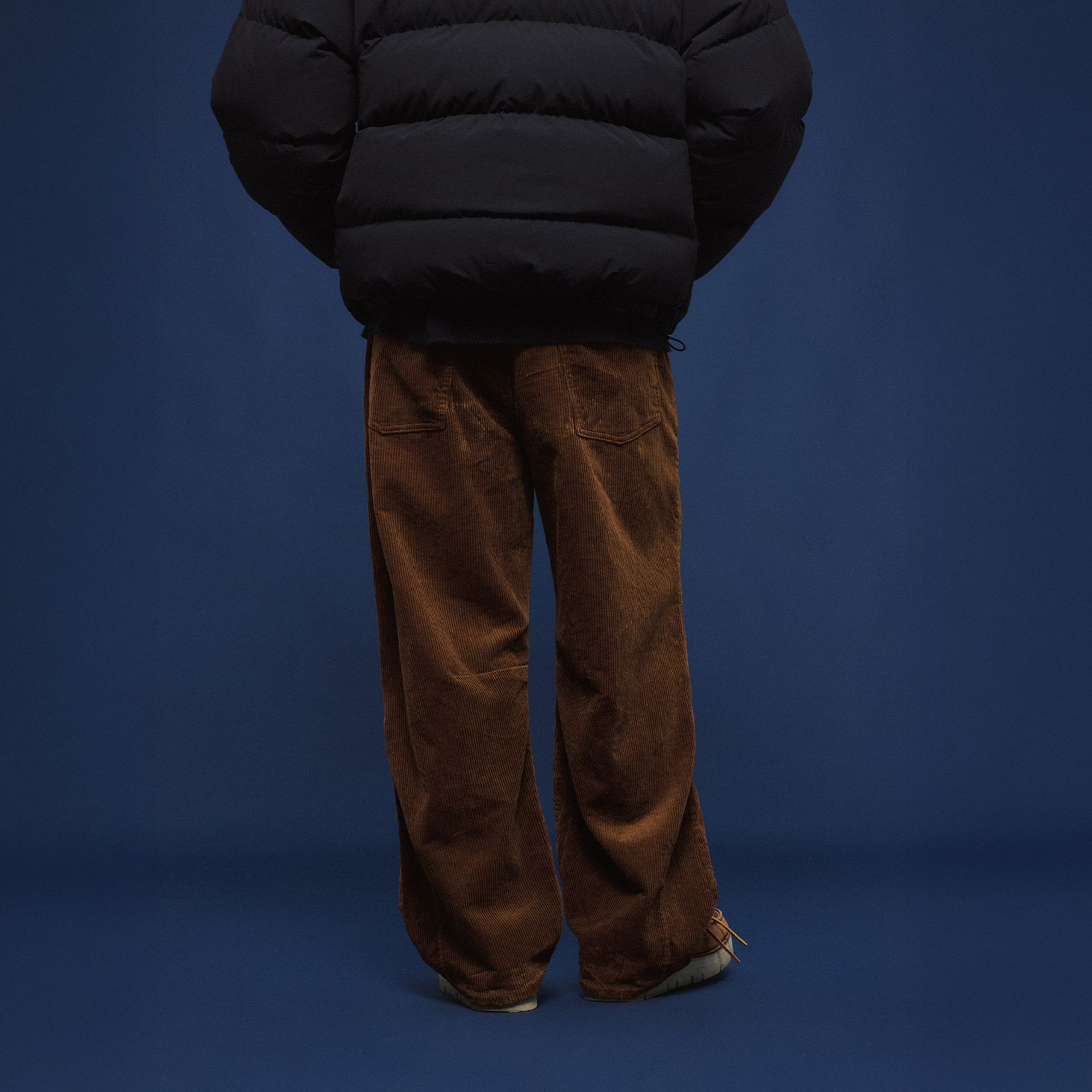 BANANA CLUB Corduroy Pleated Wide-Leg Trousers