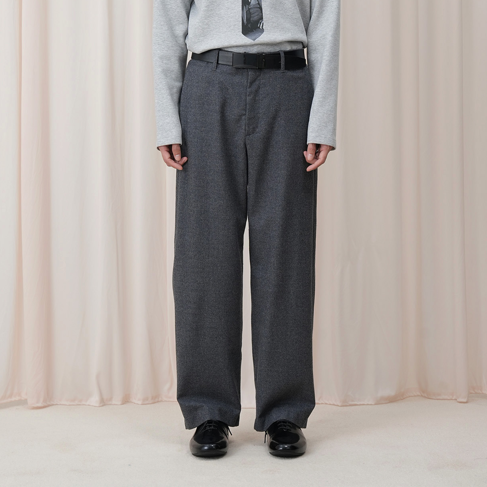 OUYANG WENJUN Essential Wool-Blend Wide-Leg Trousers