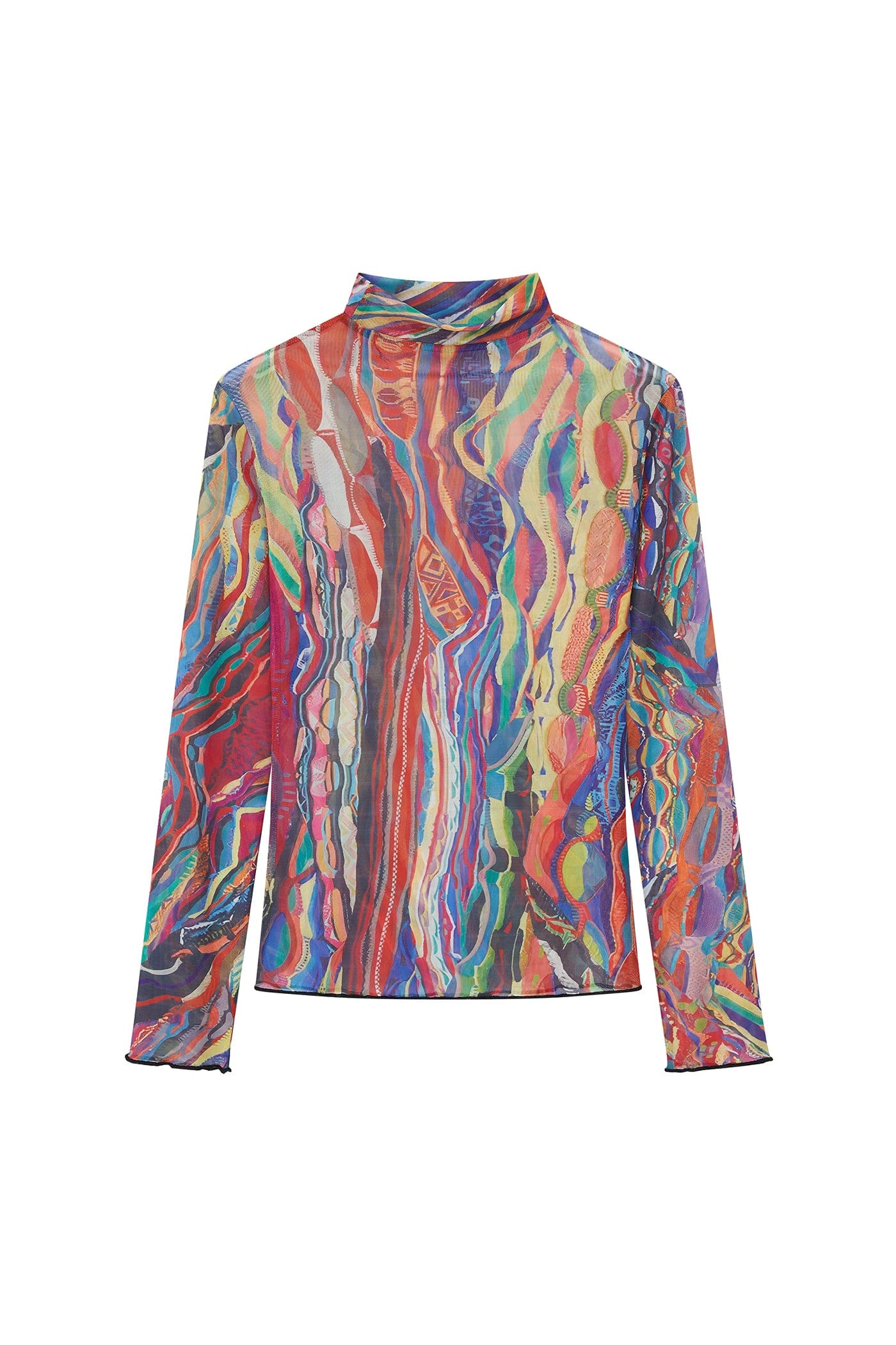 RTVG Abstract Striped Stretchy Slim-Fit L/S Tee, premium urban and streetwear designers apparel on PROJECTISR.com, RTVG