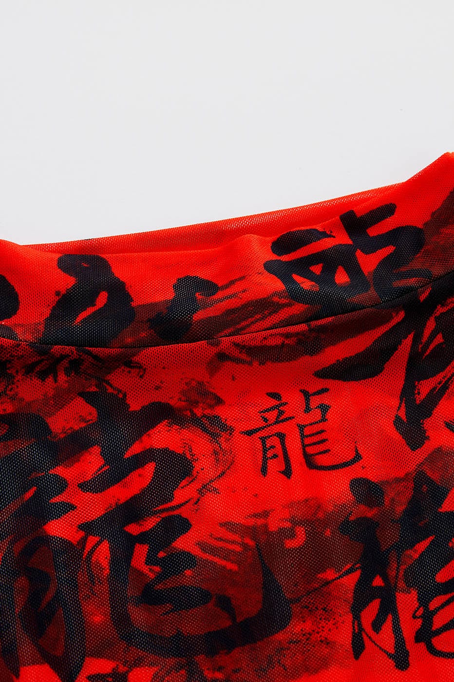 RTVG Calligraphy Full-Print Turtleneck Slim L/S Tee, premium urban and streetwear designers apparel on PROJECTISR.com, RTVG