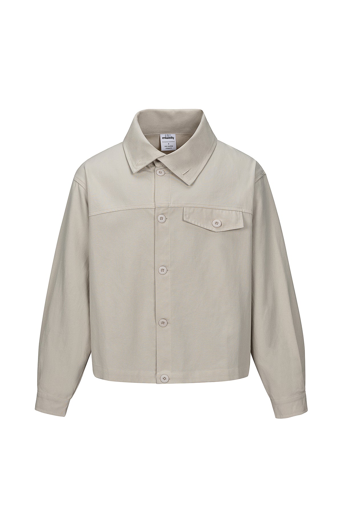 BOTANICA Deconstructed Asymmetric Placket Long-Sleeve Shirt
