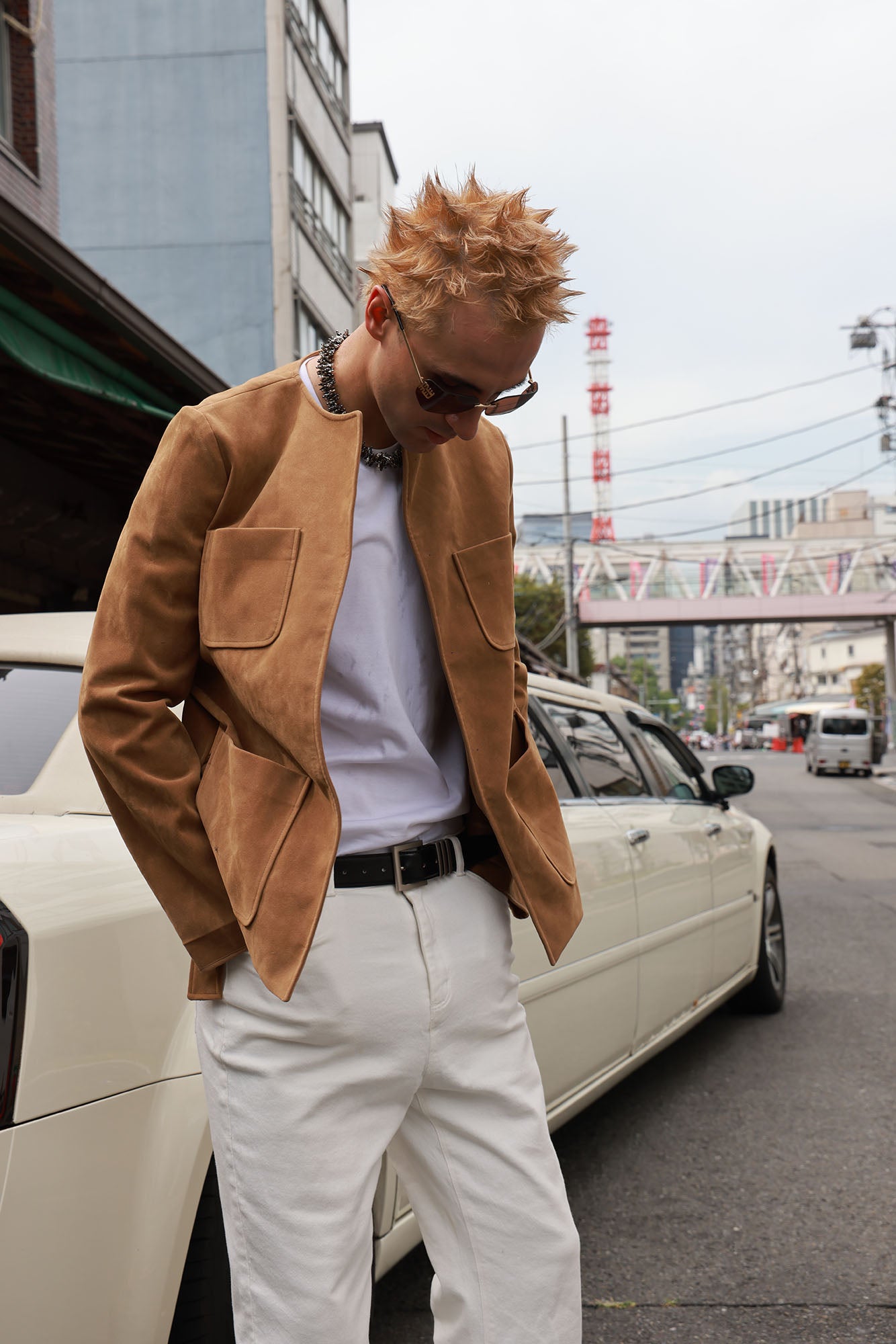 SOURPLUM Essential Suede Multi-Pocket Jacket