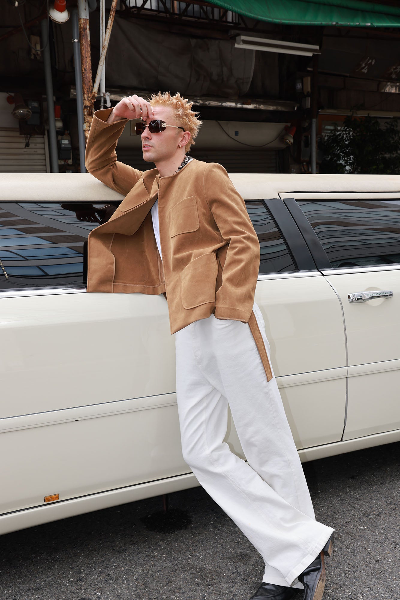 SOURPLUM Essential Suede Multi-Pocket Jacket