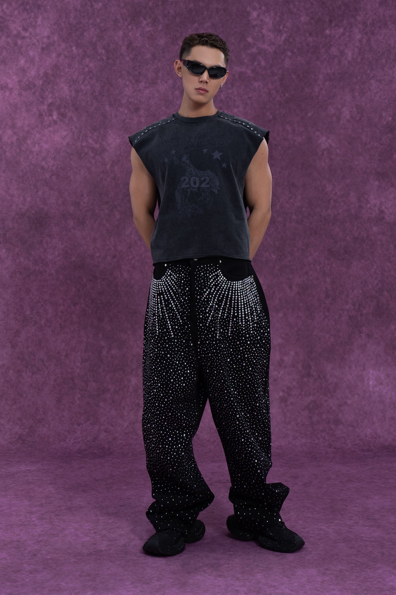 CLP Starlight Diamond Wide-Leg Jeans, premium urban and streetwear designers apparel on PROJECTISR.com, CLP